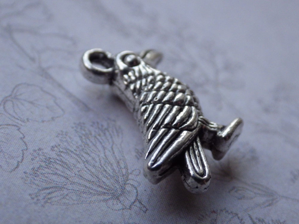 3D Silver Raven Crow Charm Pendant, Quality Gothic Bird Necklace Focal 18x14mm, Pagan Wiccan Witchy Charms, Jewelry Making Supplies, UK