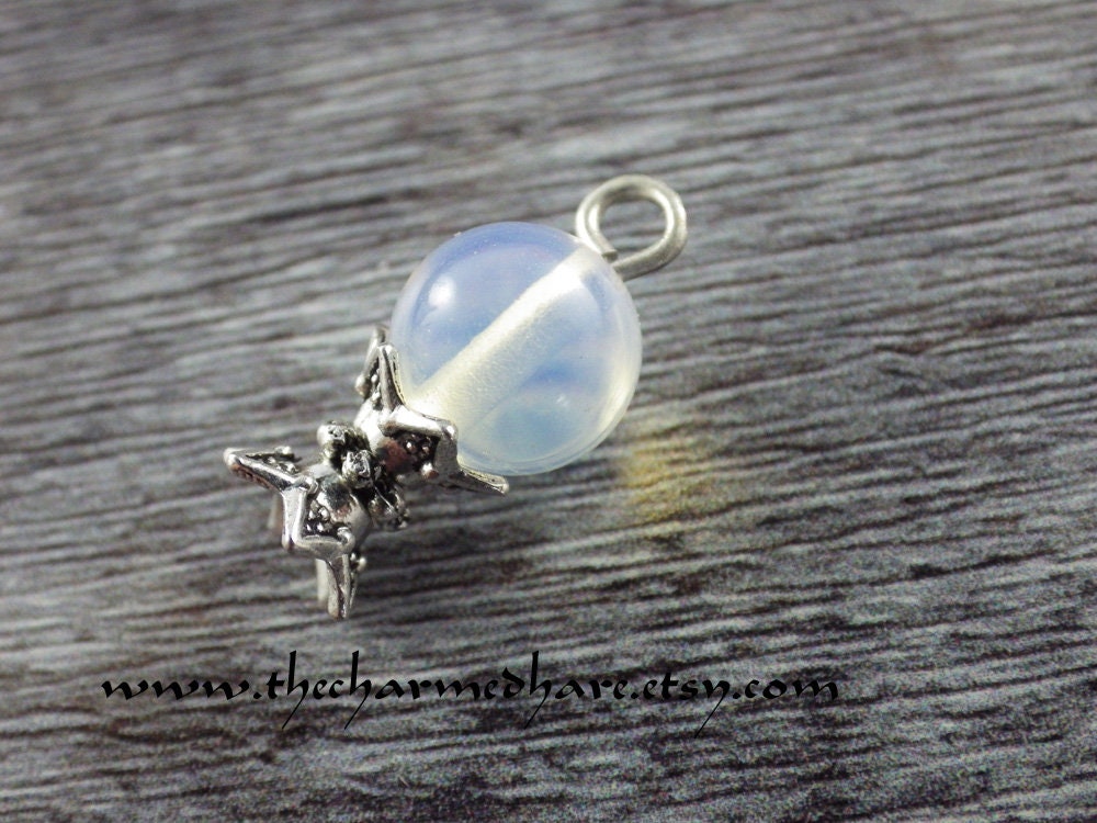 Crystal Ball Charm, 12x8mm 3D Scrying Pendants, Quality Artisan Bracelet Charms, Gypsy Fortune Telling, Wiccan Pagan Jewelry Making Supplies
