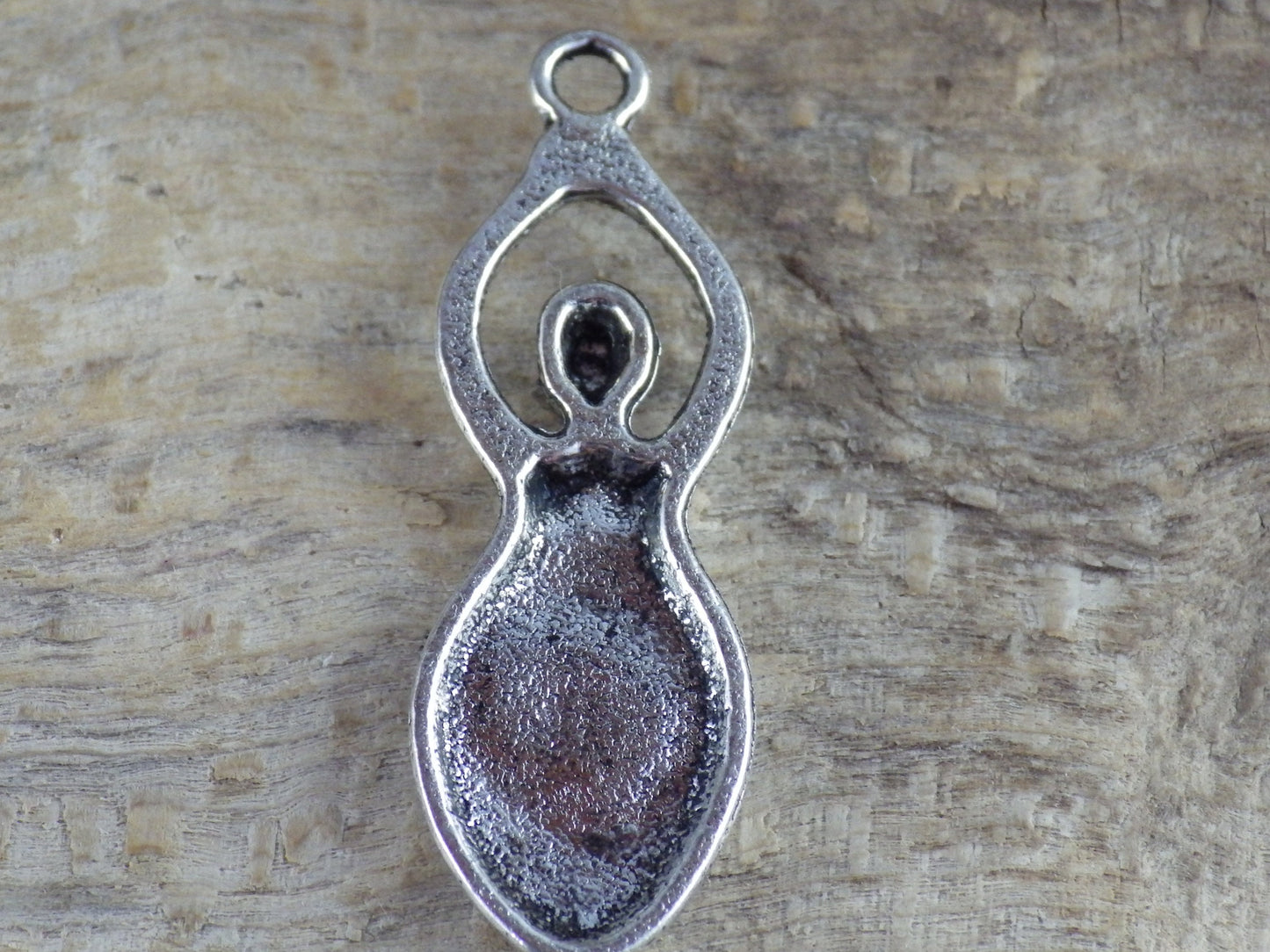 Pagan Goddess Charms Pendants, 40x13mm Silver Wiccan Charms, Fertility Spiral Goddess, Celtic Gothic Druid, Jewelry Making Supplies UK