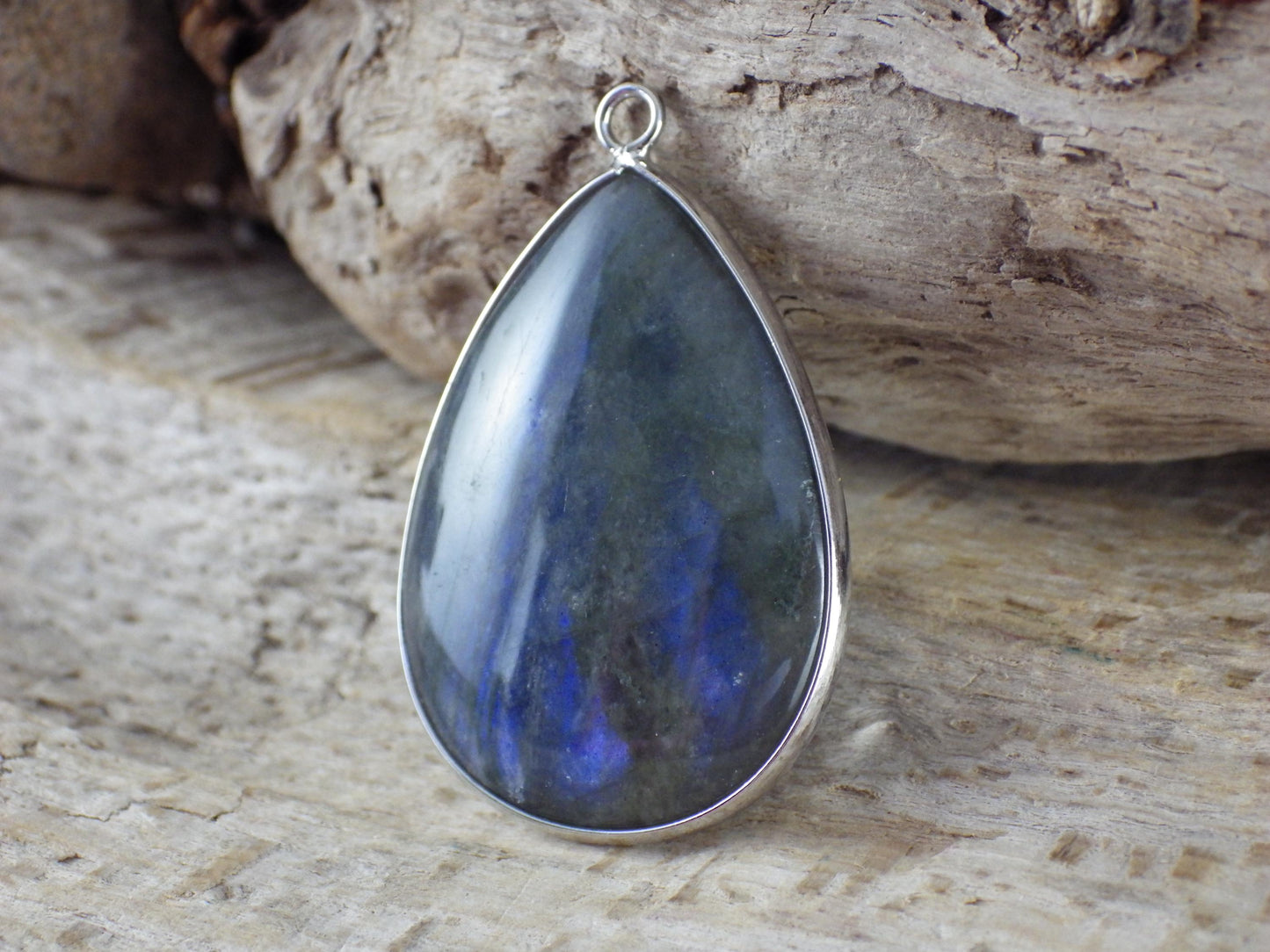 Labradorite Teardrop Pendant 40x26mm, Semi Precious Gemstone, Necklace Pendant, Designer Loose Stone, Jewelry Making Supplies A6