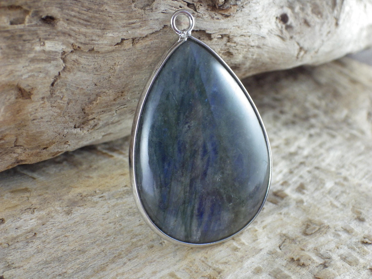 Labradorite Teardrop Pendant 40x26mm, Semi Precious Gemstone, Necklace Pendant, Designer Loose Stone, Jewelry Making Supplies A6