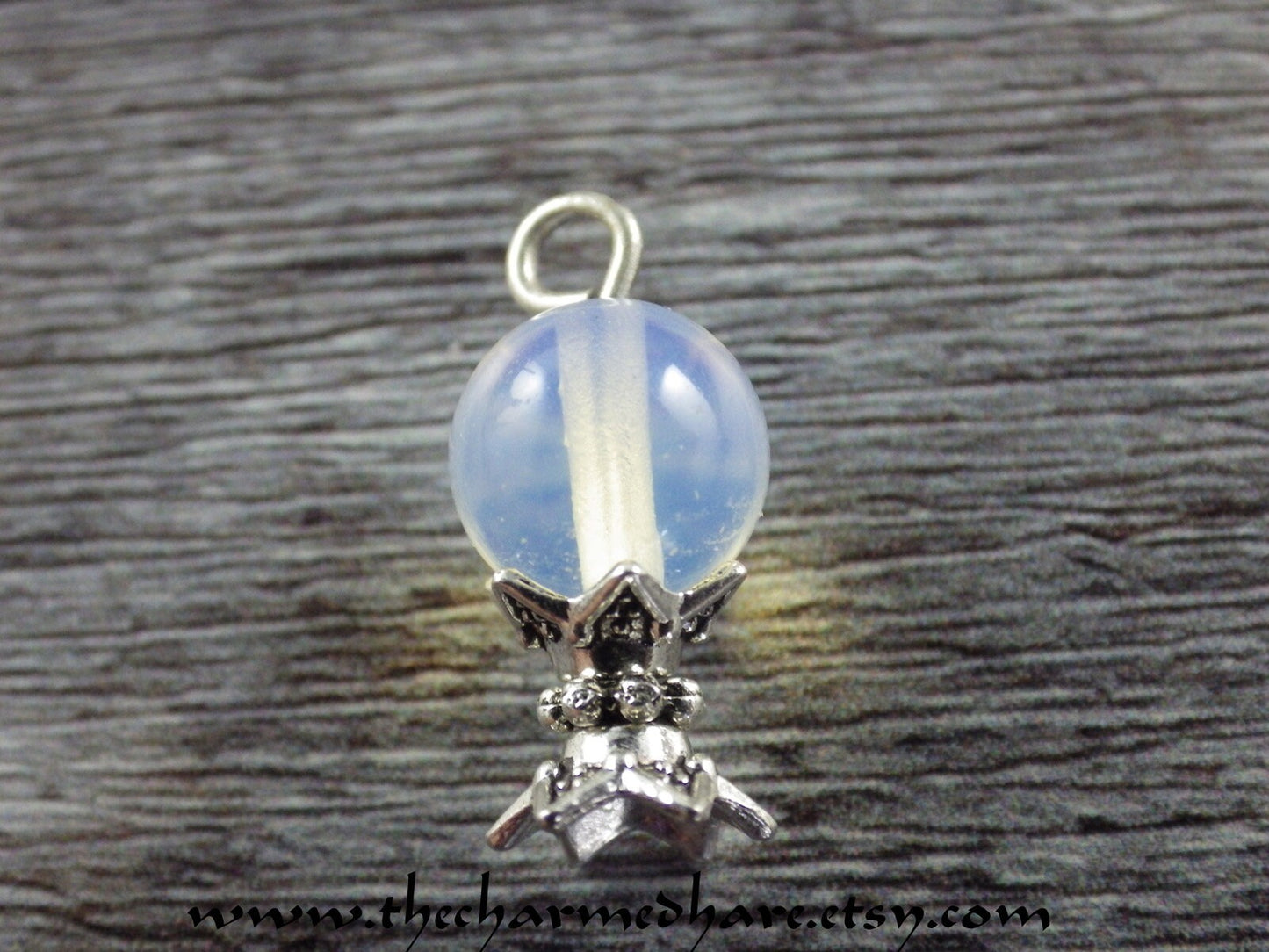 Crystal Ball Charm, 12x8mm 3D Scrying Pendants, Quality Artisan Bracelet Charms, Gypsy Fortune Telling, Wiccan Pagan Jewelry Making Supplies