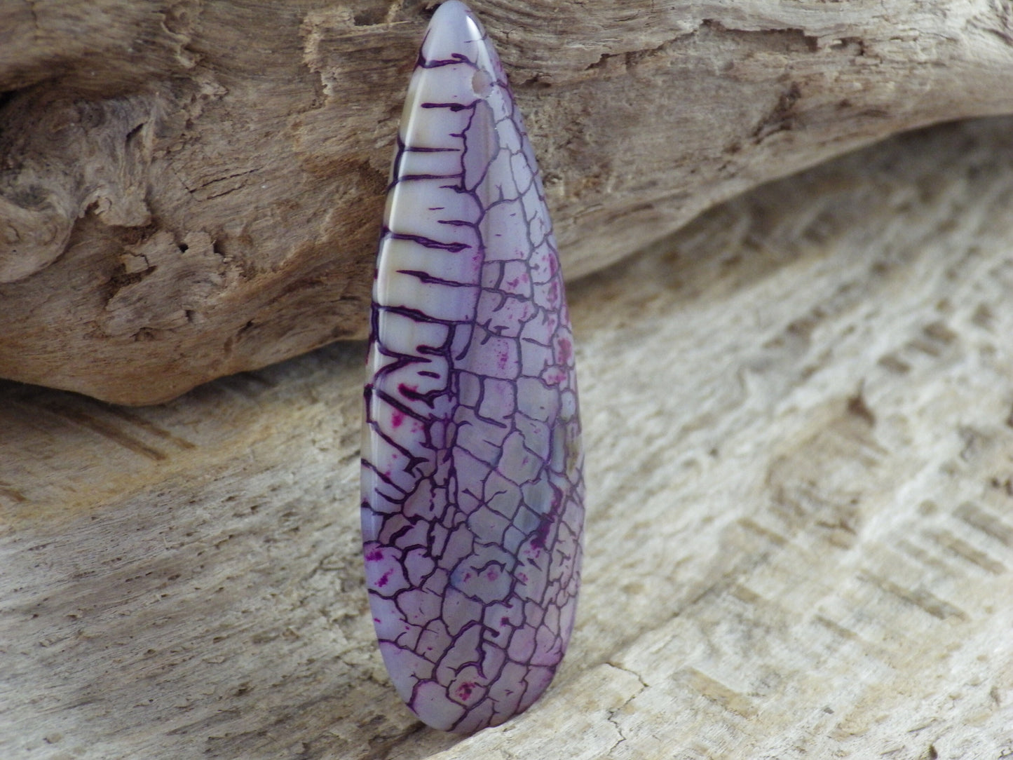 49x20mm Purple Dragons Vein Agate Pendant, Semi Precious Gemstone, Designer's Loose Stone, Teardrop Pendant, Jewelry Making Supplies, UK H7