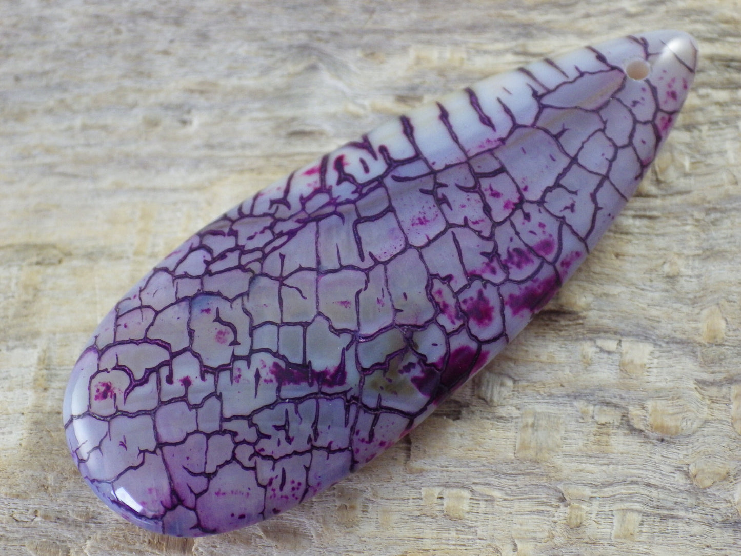 49x20mm Purple Dragons Vein Agate Pendant, Semi Precious Gemstone, Designer's Loose Stone, Teardrop Pendant, Jewelry Making Supplies, UK H7