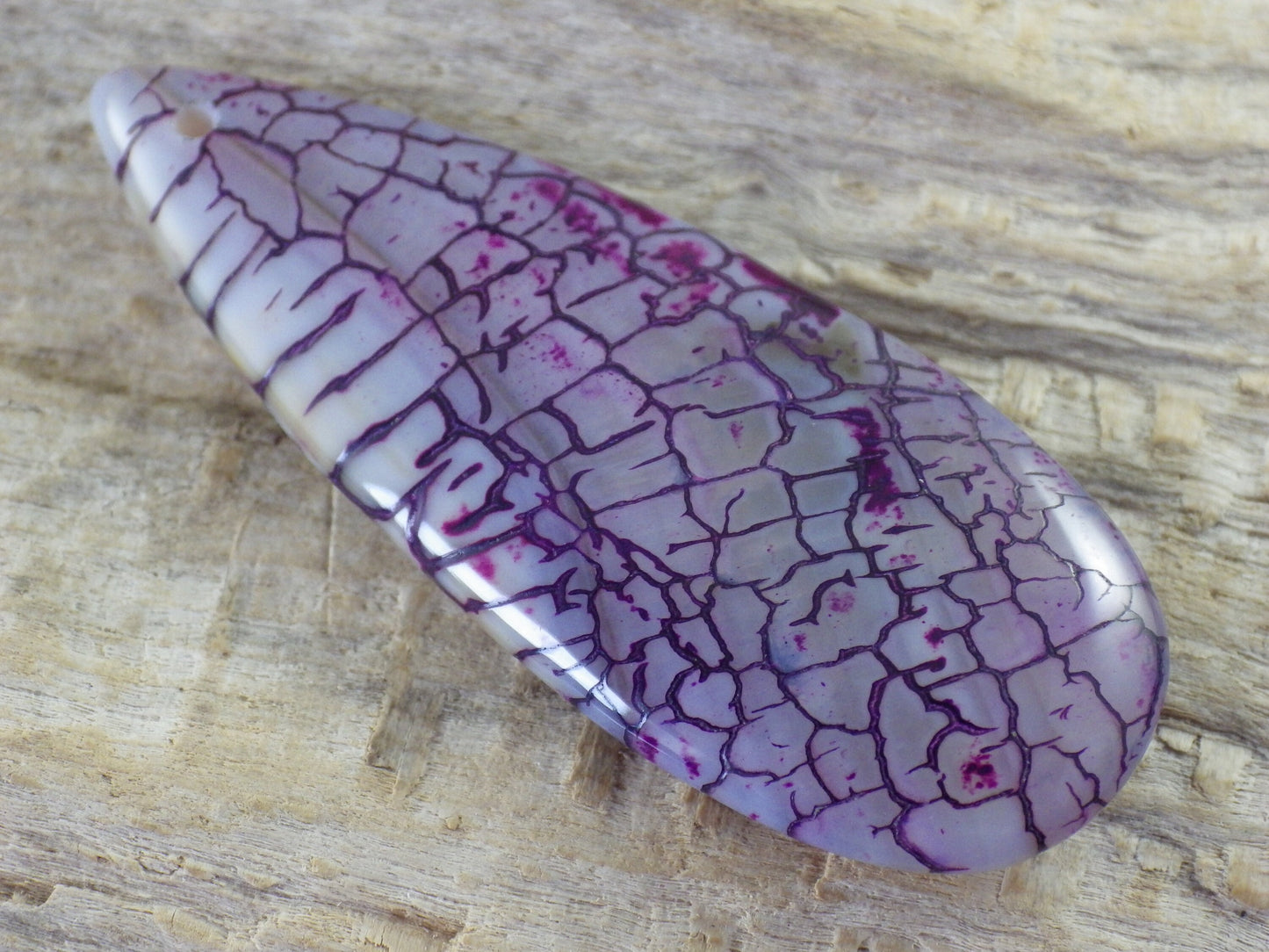 49x20mm Purple Dragons Vein Agate Pendant, Semi Precious Gemstone, Designer's Loose Stone, Teardrop Pendant, Jewelry Making Supplies, UK H7