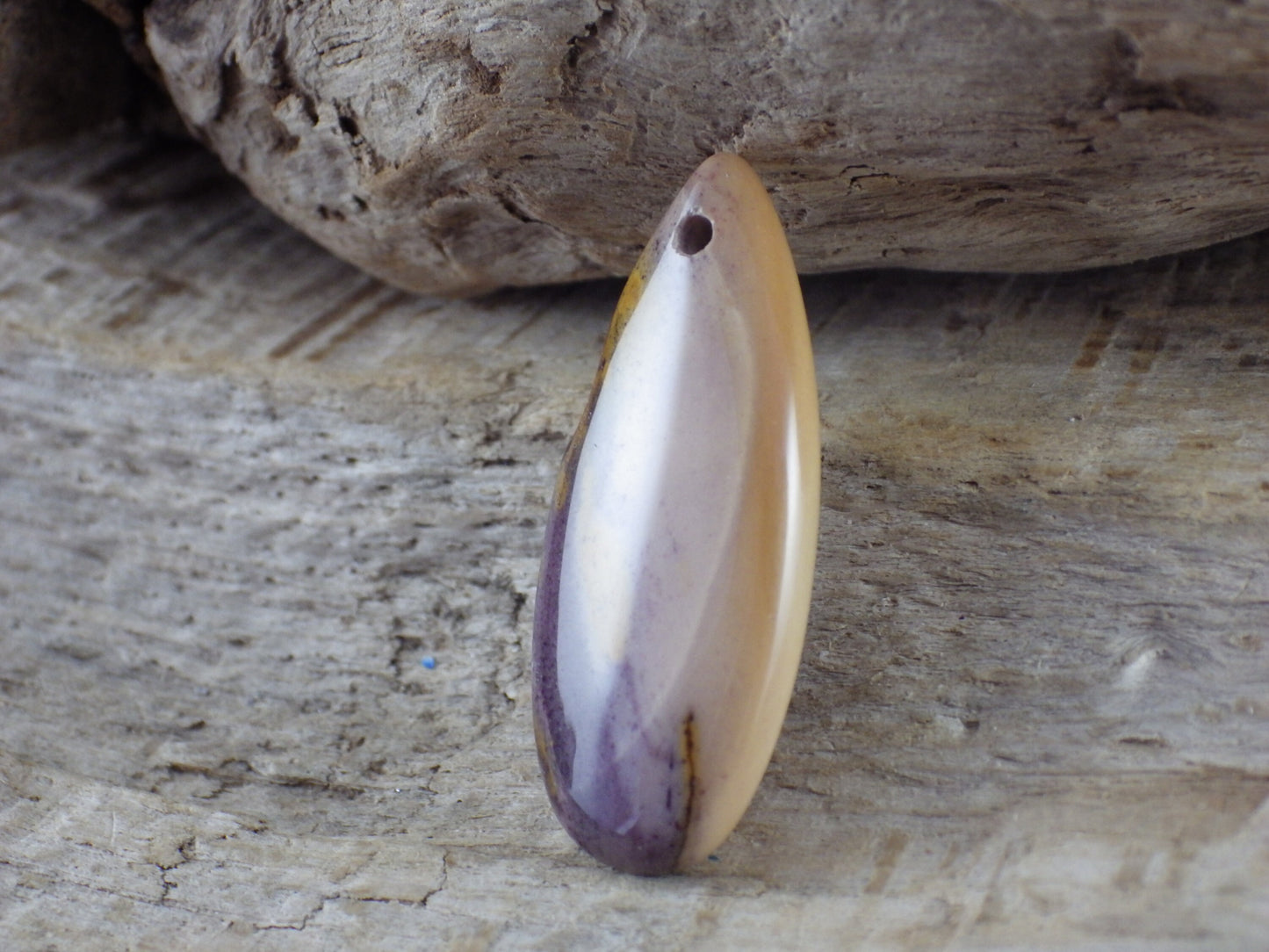 Mookaite Jasper Semi Precious Gemstone Pendant 35x15mm, Designer's Loose Stone, Top Drilled Teardrop, Jewelry Making Supplies K7