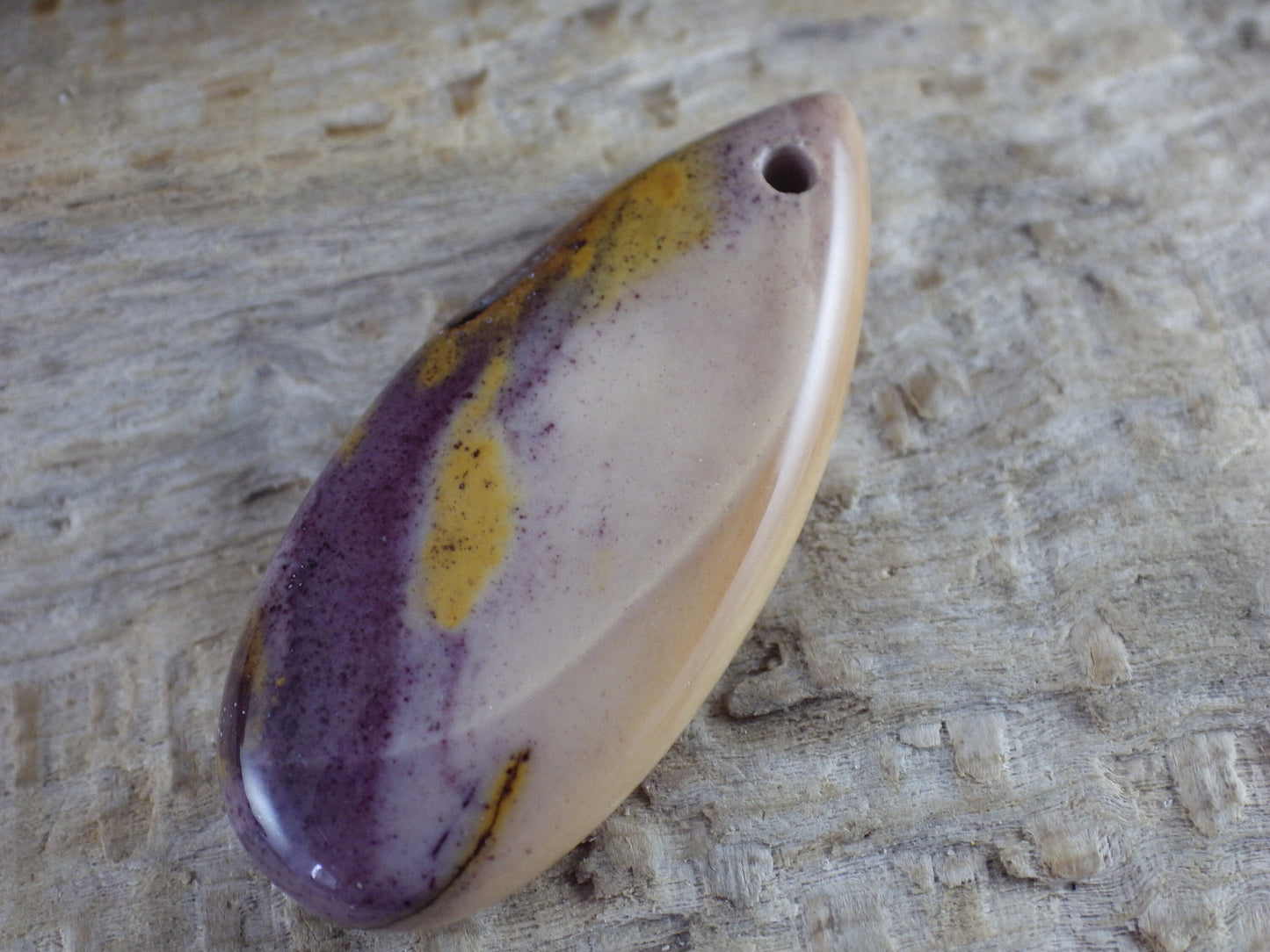 Mookaite Jasper Semi Precious Gemstone Pendant 35x15mm, Designer's Loose Stone, Top Drilled Teardrop, Jewelry Making Supplies K7