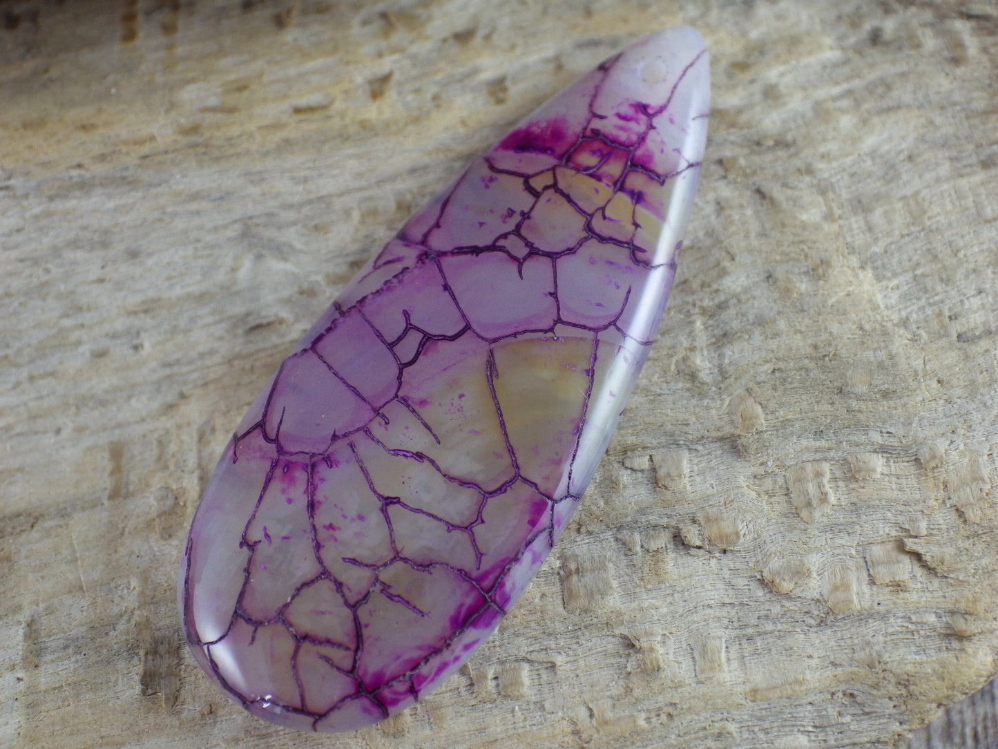 Dragons Vein Fire Agate Pendant, 50x20mm, Semi Precious Gemstone, Flat Backed Teardrop, Designers Stone, Loose Stone N7