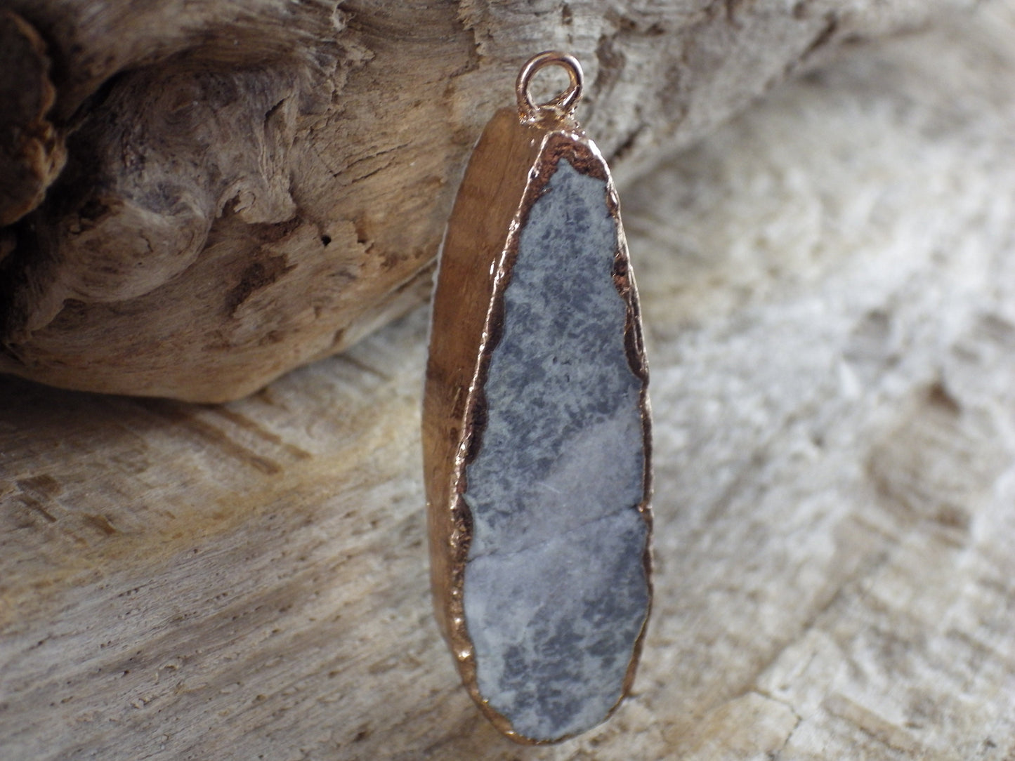 White Druzy Quartz Geode Pendant 41x12mm, Semi Precious Gemstone, Flat Back Teardop, Designer Loose Stone, Jewellery Making Supplies M3