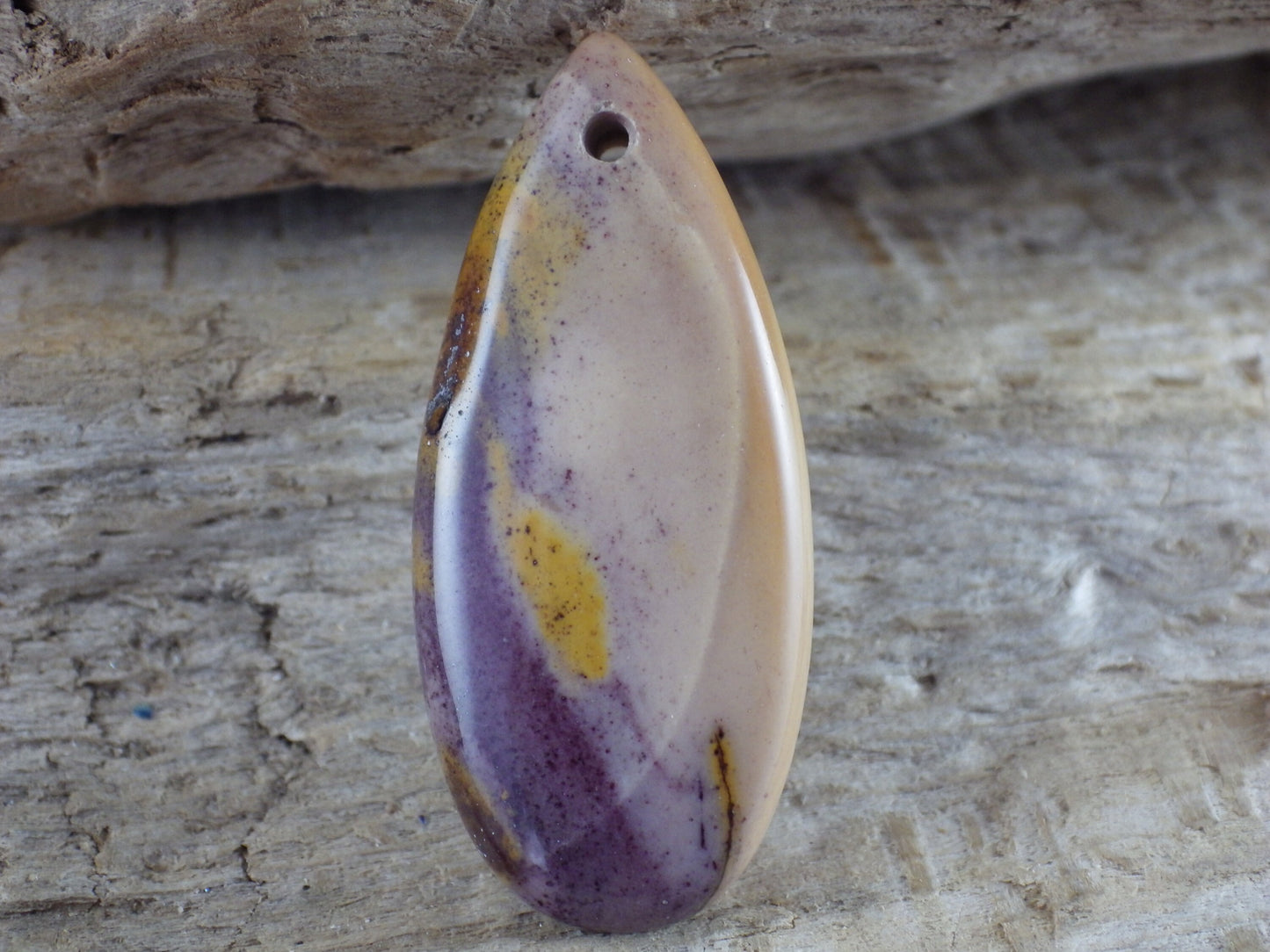Mookaite Jasper Semi Precious Gemstone Pendant 35x15mm, Designer's Loose Stone, Top Drilled Teardrop, Jewelry Making Supplies K7