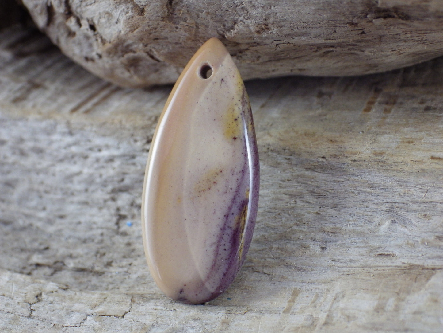 Mookaite Jasper Semi Precious Gemstone Pendant 35x15mm, Designer's Loose Stone, Top Drilled Teardrop, Jewelry Making Supplies K7
