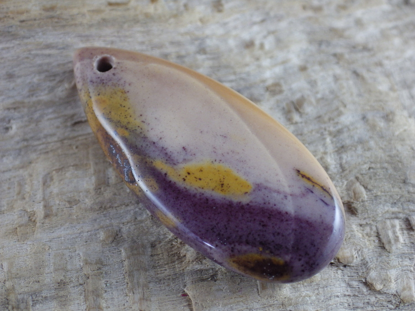 Mookaite Jasper Semi Precious Gemstone Pendant 35x15mm, Designer's Loose Stone, Top Drilled Teardrop, Jewelry Making Supplies K7