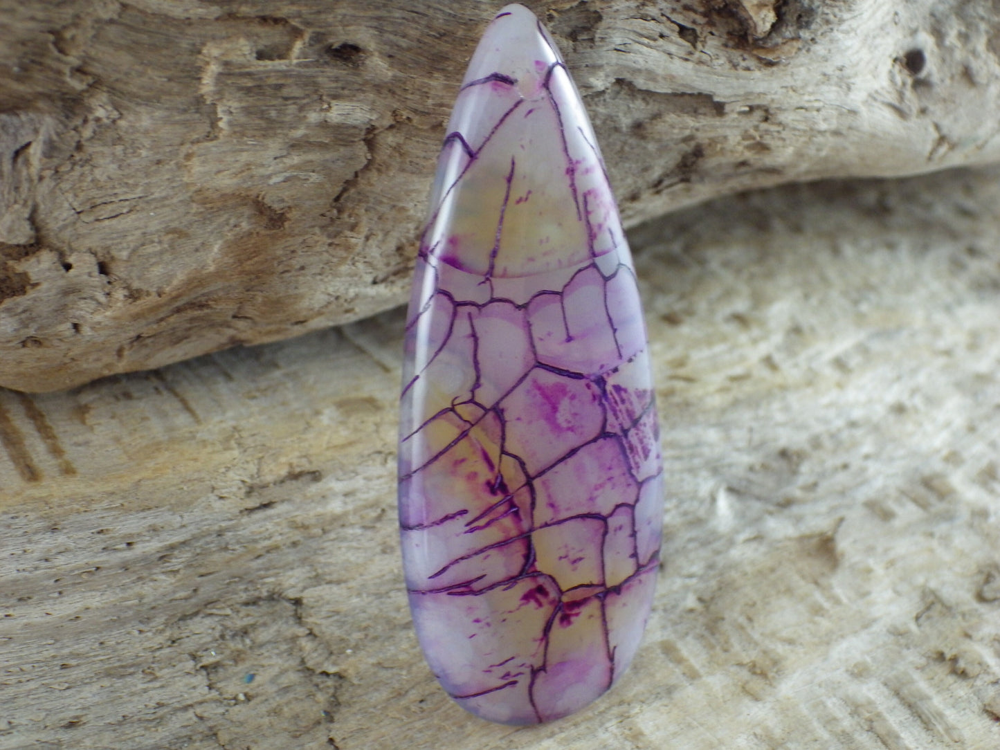 Dragons Vein Fire Agate Pendant, 50x20mm, Semi Precious Gemstone, Flat Backed Teardrop, Designers Stone, Loose Stone N7