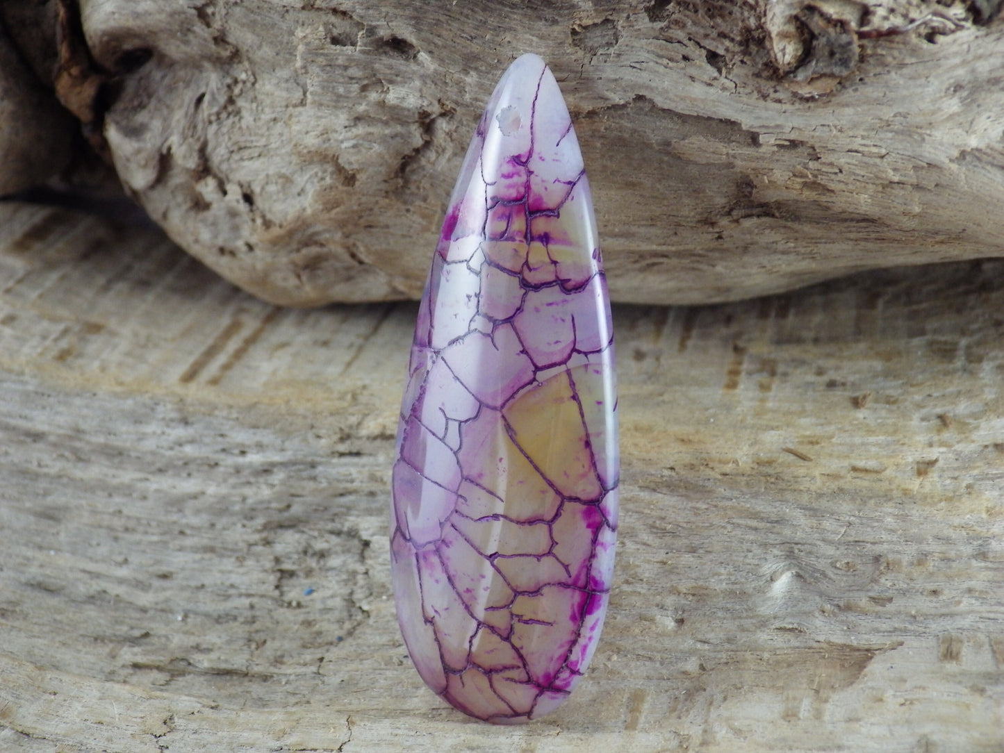 Dragons Vein Fire Agate Pendant, 50x20mm, Semi Precious Gemstone, Flat Backed Teardrop, Designers Stone, Loose Stone N7