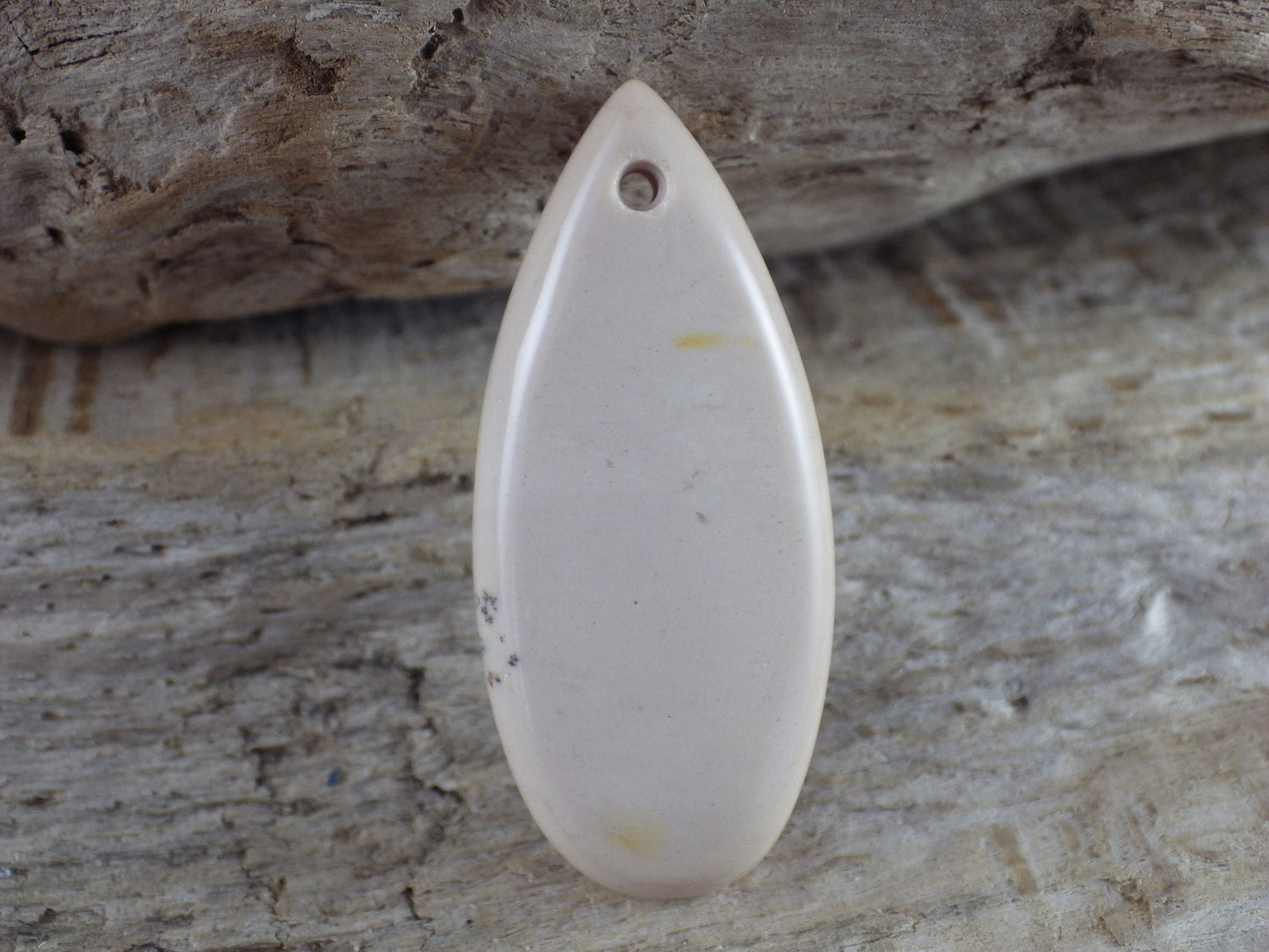 Yellow Mookaite Jasper Teardrop Pendant, 35x15mm Semi Precious Gemstone, Top Drilled Loose Stone Bead, Jewelry Making Supplies #01