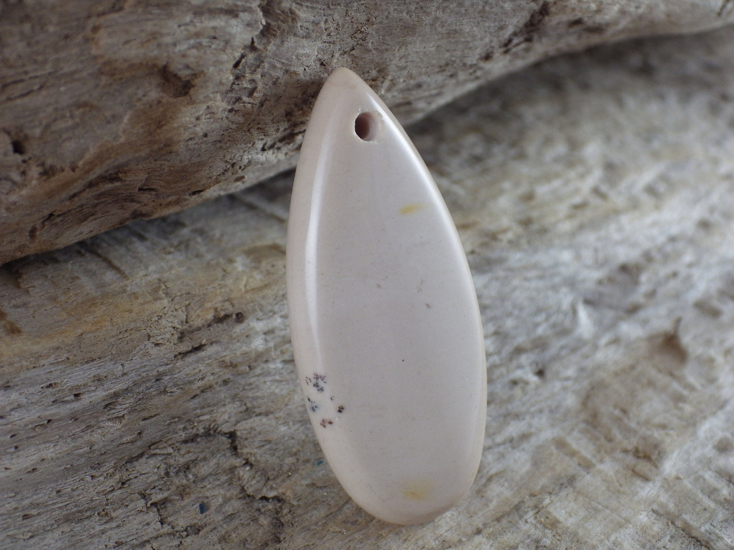 Yellow Mookaite Jasper Teardrop Pendant, 35x15mm Semi Precious Gemstone, Top Drilled Loose Stone Bead, Jewelry Making Supplies #01