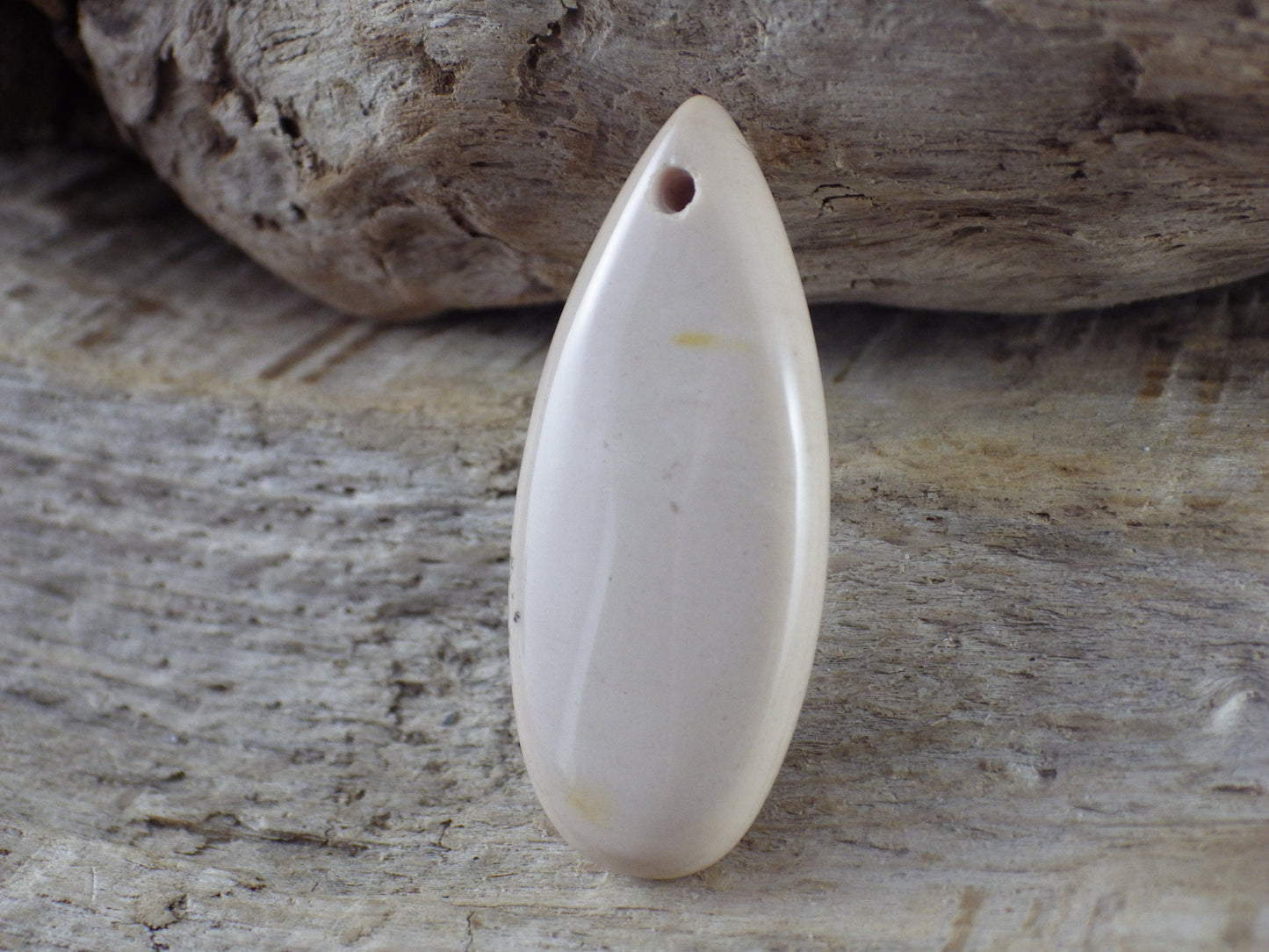 Yellow Mookaite Jasper Teardrop Pendant, 35x15mm Semi Precious Gemstone, Top Drilled Loose Stone Bead, Jewelry Making Supplies #01