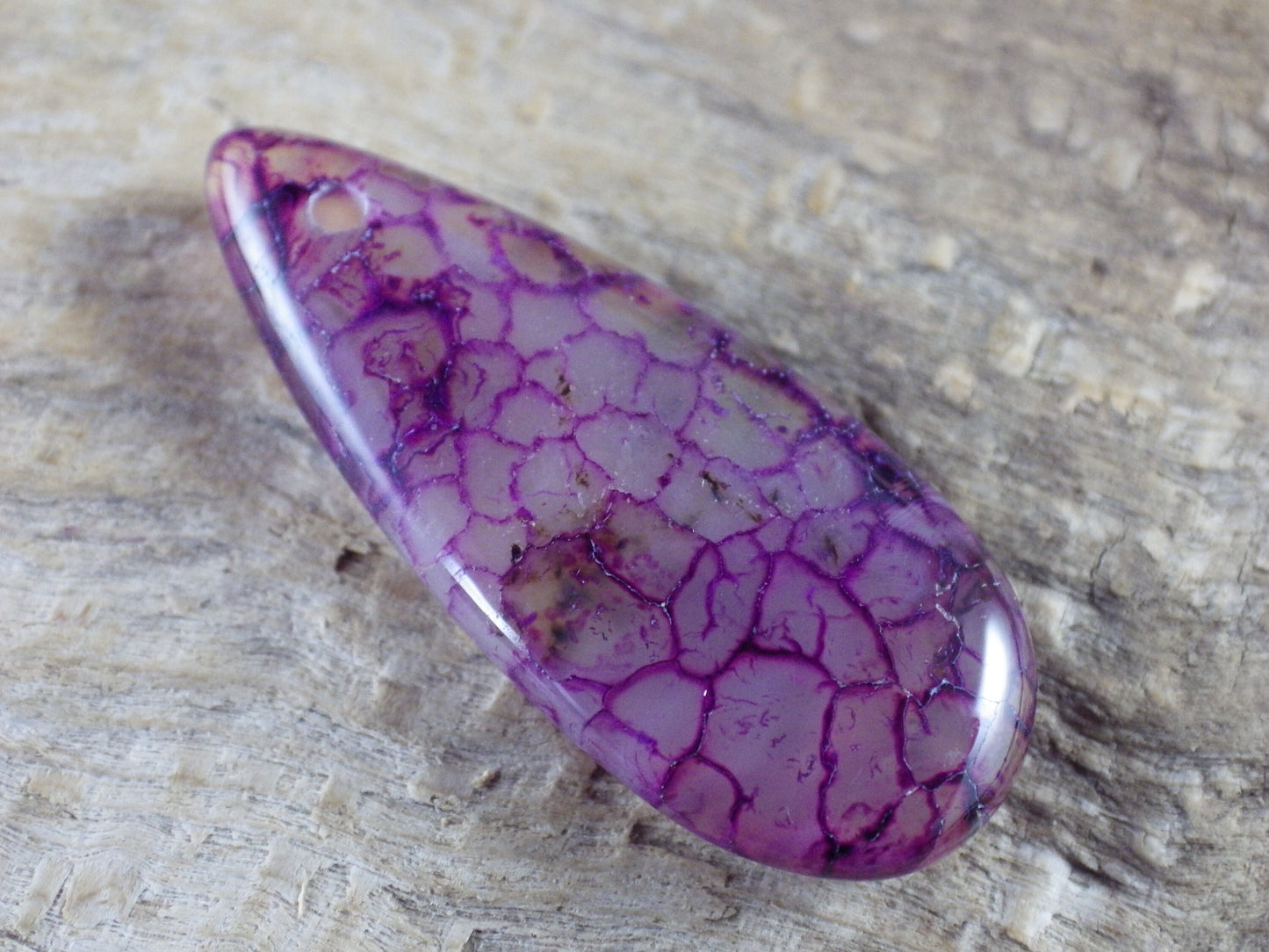 Purple Dragons Vein Agate Pendant 35x15mm, Semi Precious Gemstone, Flat Backed Teardrop Pendant, Jewelry Making Supplies, A7
