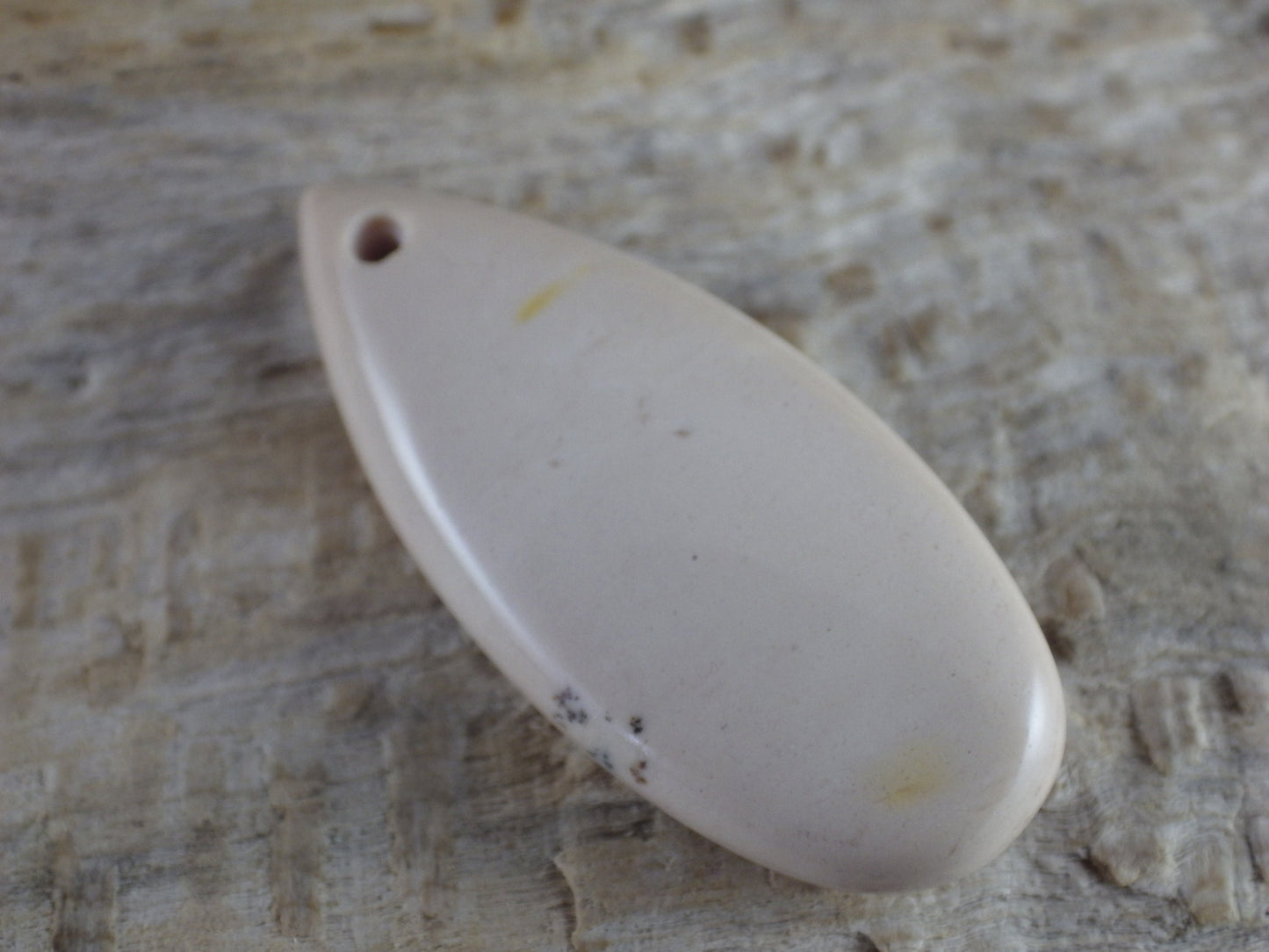Yellow Mookaite Jasper Teardrop Pendant, 35x15mm Semi Precious Gemstone, Top Drilled Loose Stone Bead, Jewelry Making Supplies #01