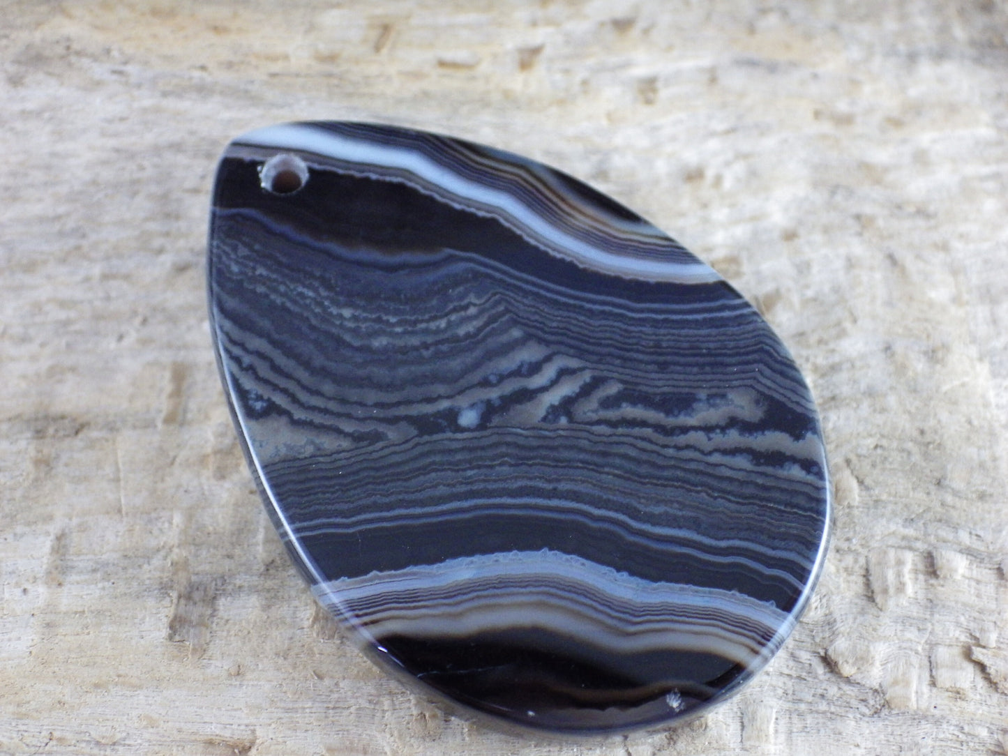 Onyx Agate Flat Back Teardrop Pendant, 41x28mm Semi Precious Gemstone, Top Drilled Necklace Pendant Loose Stone, Jewelry Making Supplies N5