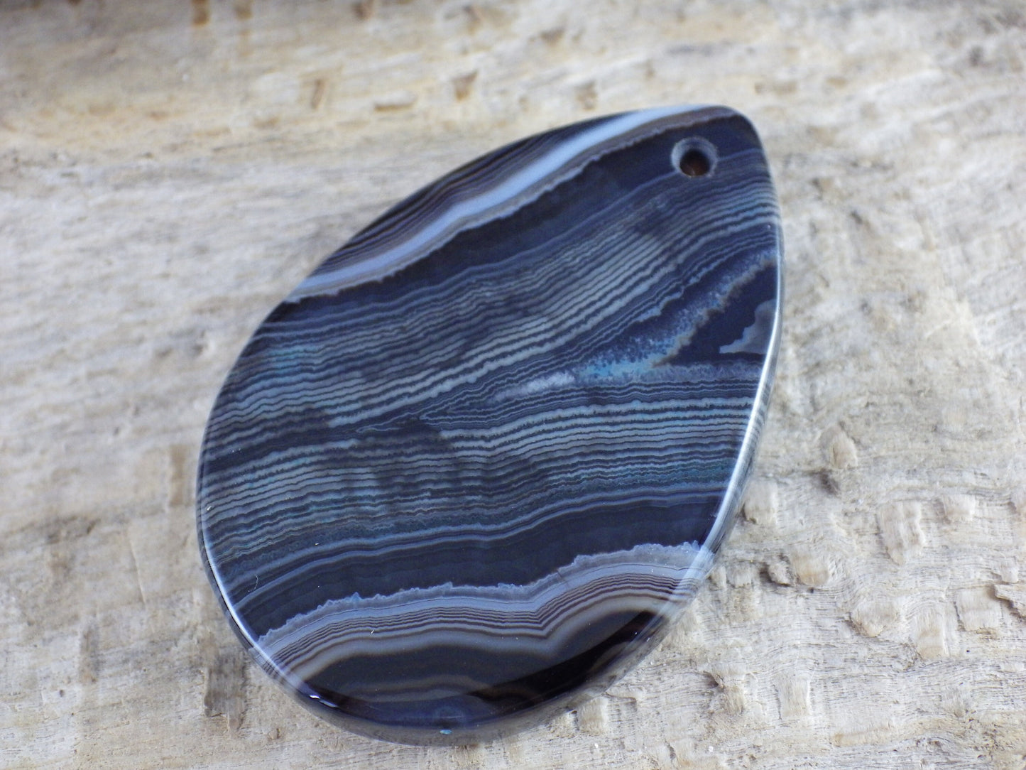 Onyx Agate Flat Back Teardrop Pendant, 41x28mm Semi Precious Gemstone, Top Drilled Necklace Pendant Loose Stone, Jewelry Making Supplies N5