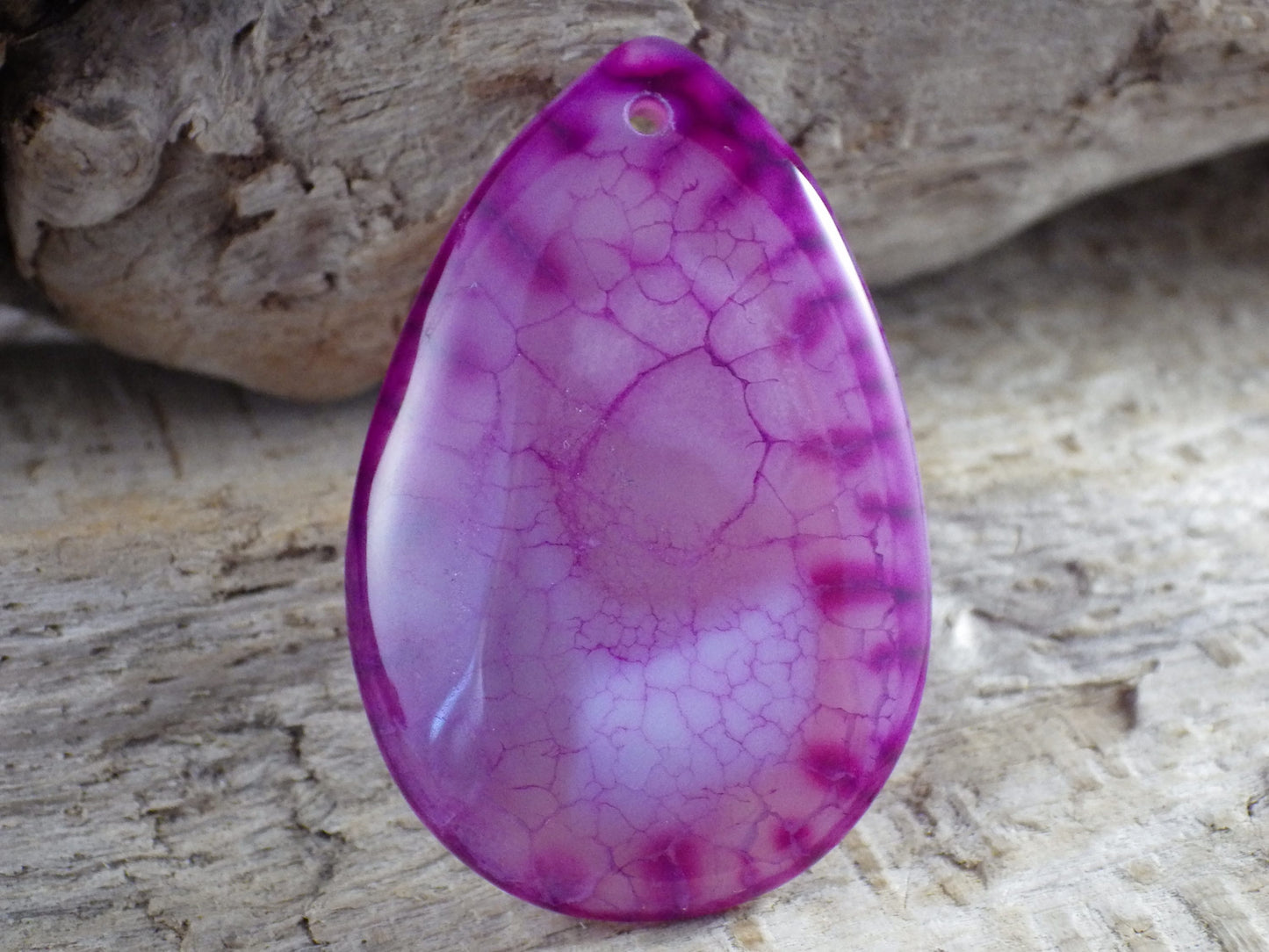 Pink Dragon's Vein Fire Agate Pendant 42x27mm, Semi Precious Gemstone, Flat Backed Teardrop, Loose Focal Stone, Jewelry Making Supplies H8