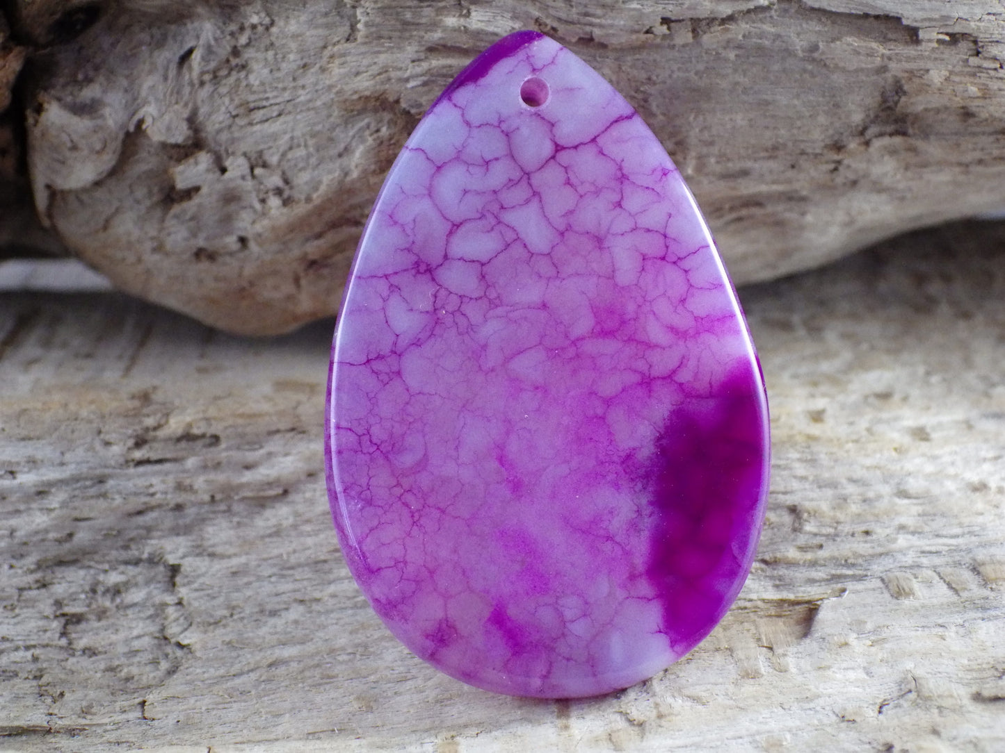 Pink Dragon's Vein Fire Agate Pendant 42x27mm, Semi Precious Gemstone, Flat Backed Teardrop, Loose Focal Stone, Jewelry Making Supplies H8