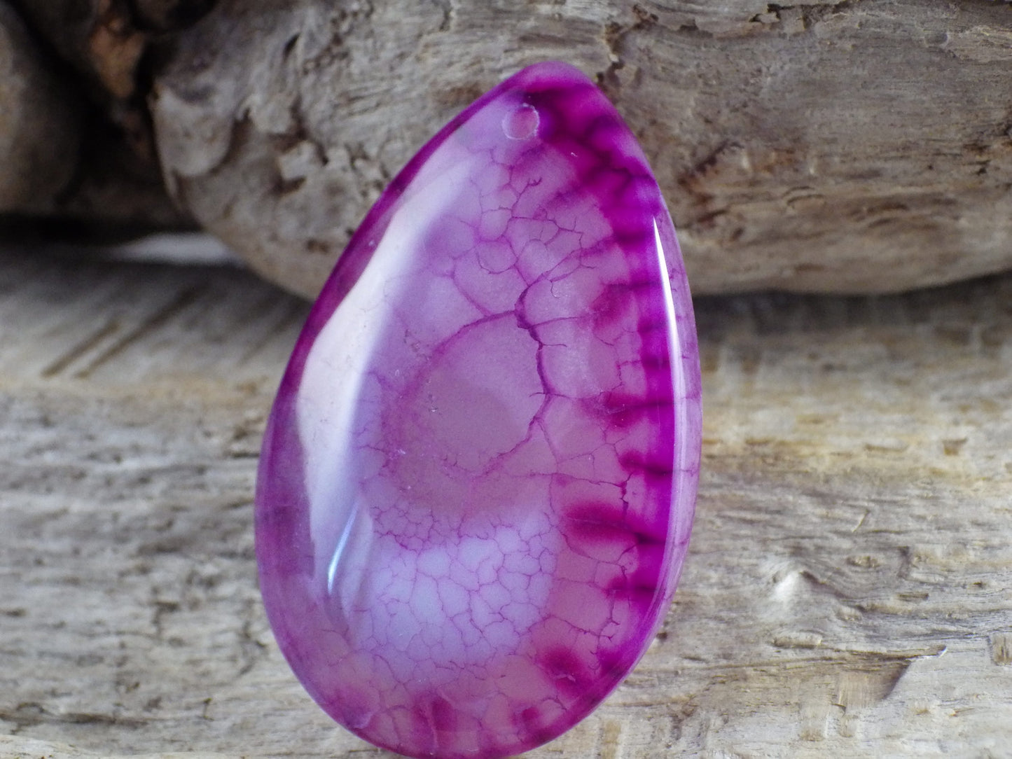 Pink Dragon's Vein Fire Agate Pendant 42x27mm, Semi Precious Gemstone, Flat Backed Teardrop, Loose Focal Stone, Jewelry Making Supplies H8