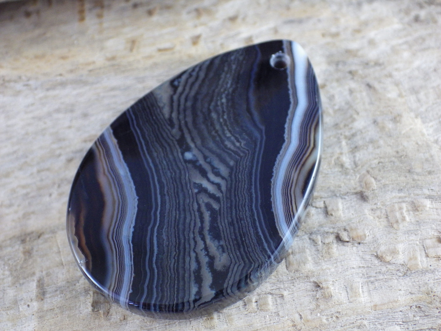 Onyx Agate Flat Back Teardrop Pendant, 41x28mm Semi Precious Gemstone, Top Drilled Necklace Pendant Loose Stone, Jewelry Making Supplies N5