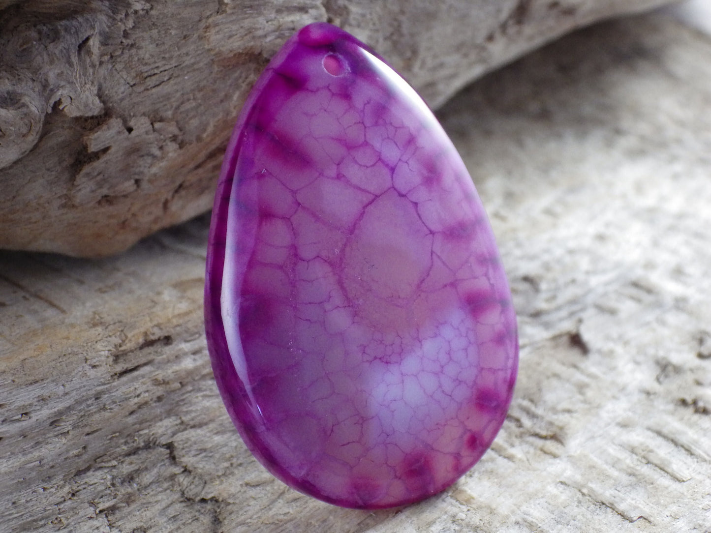 Pink Dragon's Vein Fire Agate Pendant 42x27mm, Semi Precious Gemstone, Flat Backed Teardrop, Loose Focal Stone, Jewelry Making Supplies H8