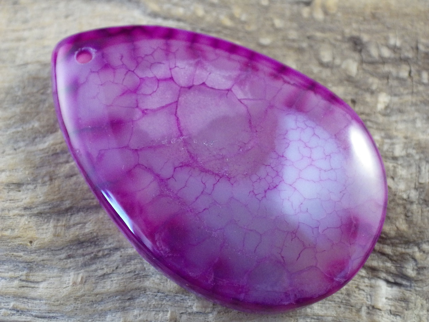 Pink Dragon's Vein Fire Agate Pendant 42x27mm, Semi Precious Gemstone, Flat Backed Teardrop, Loose Focal Stone, Jewelry Making Supplies H8