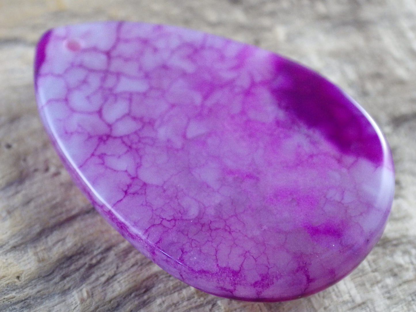 Pink Dragon's Vein Fire Agate Pendant 42x27mm, Semi Precious Gemstone, Flat Backed Teardrop, Loose Focal Stone, Jewelry Making Supplies H8