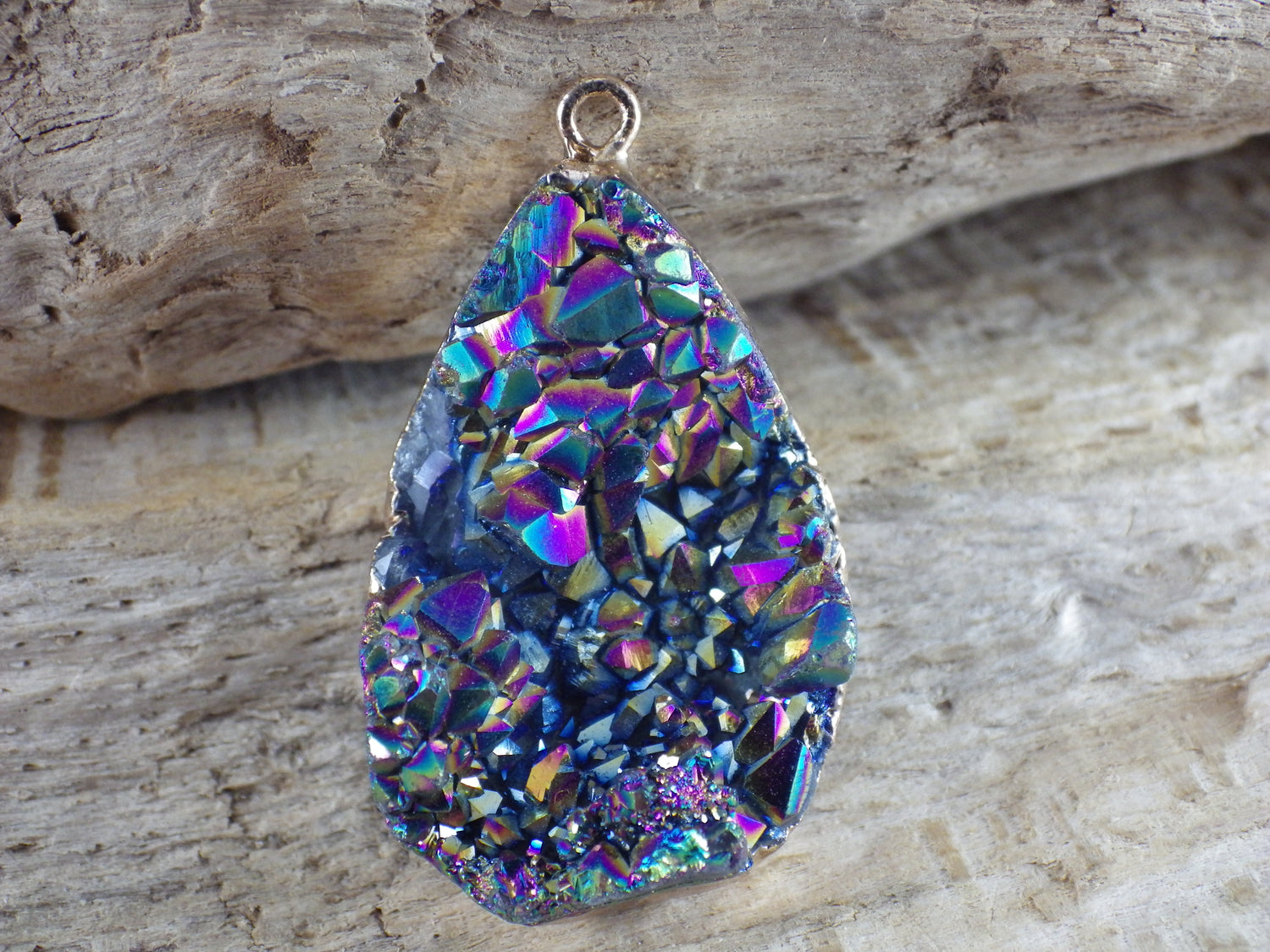 Druzy Quartz Geode Pendants