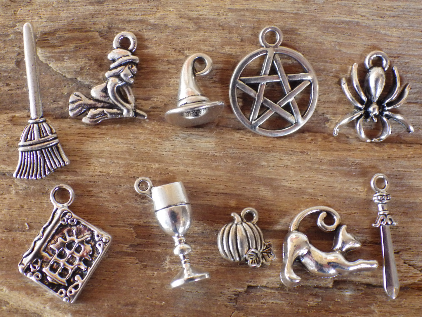 10 x Witchy Pagan Charms Pendants