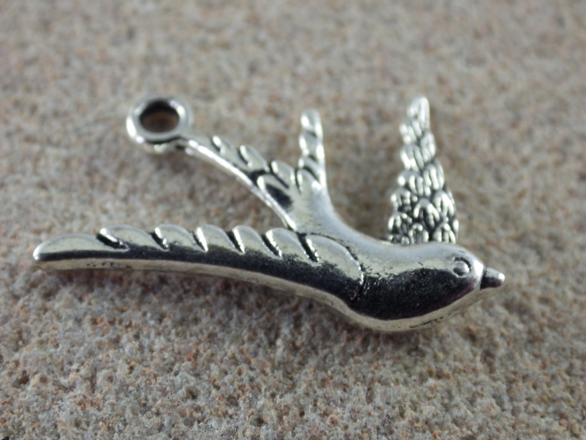 12 x Bird, Butterfly & Insect Charms Pendants, Silver Swallow Owl Crow Raven Bee Dragonfly Nature Charms, Jewellery Making Supplies UK