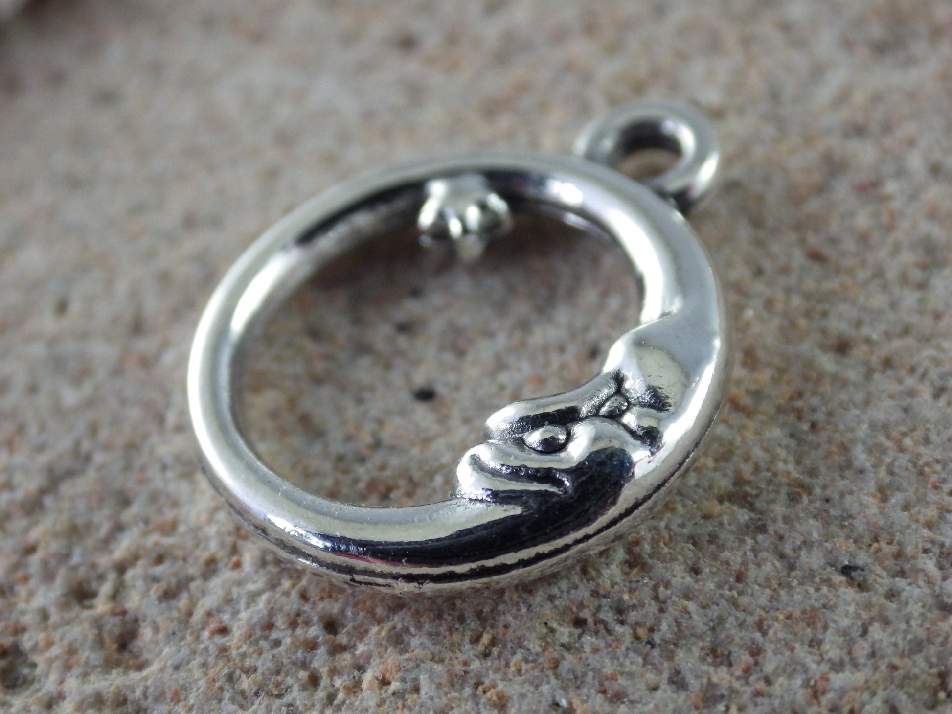 11 x Silver Crescent Moon Sun Star Bracelet Charms