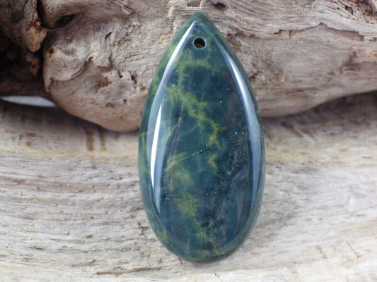 Jasper & Pyrite Teardrop Pendant 48x30mm H3
