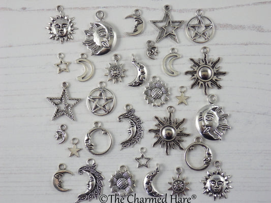 55 x Gold Celestial Charms