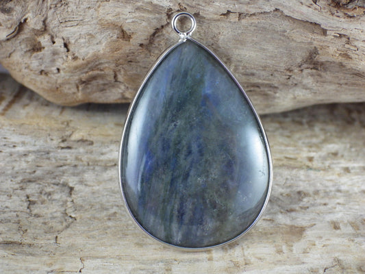 Labradorite Teardrop Pendant 40x26mm, Semi Precious Gemstone, Necklace Pendant, Designer Loose Stone, Jewelry Making Supplies A6