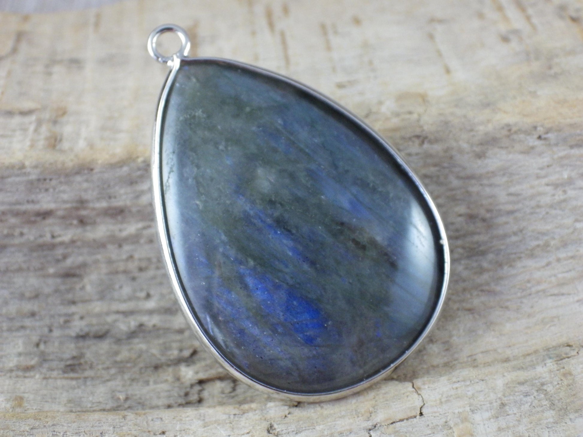 Labradorite Teardrop Pendant 40x26mm, Semi Precious Gemstone, Necklace Pendant, Designer Loose Stone, Jewelry Making Supplies A6