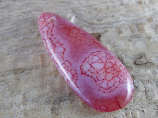 Red Dragons Vein Agate Teardrop Pendant 35x15mm M6