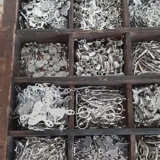 41 x Wholesale Mixed Pagan Pendants, Bulk Wiccan Silver Charms Set, Bracelet Charms, Charm Confetti, Witchy Charms, UK Jewelry Supplies C2