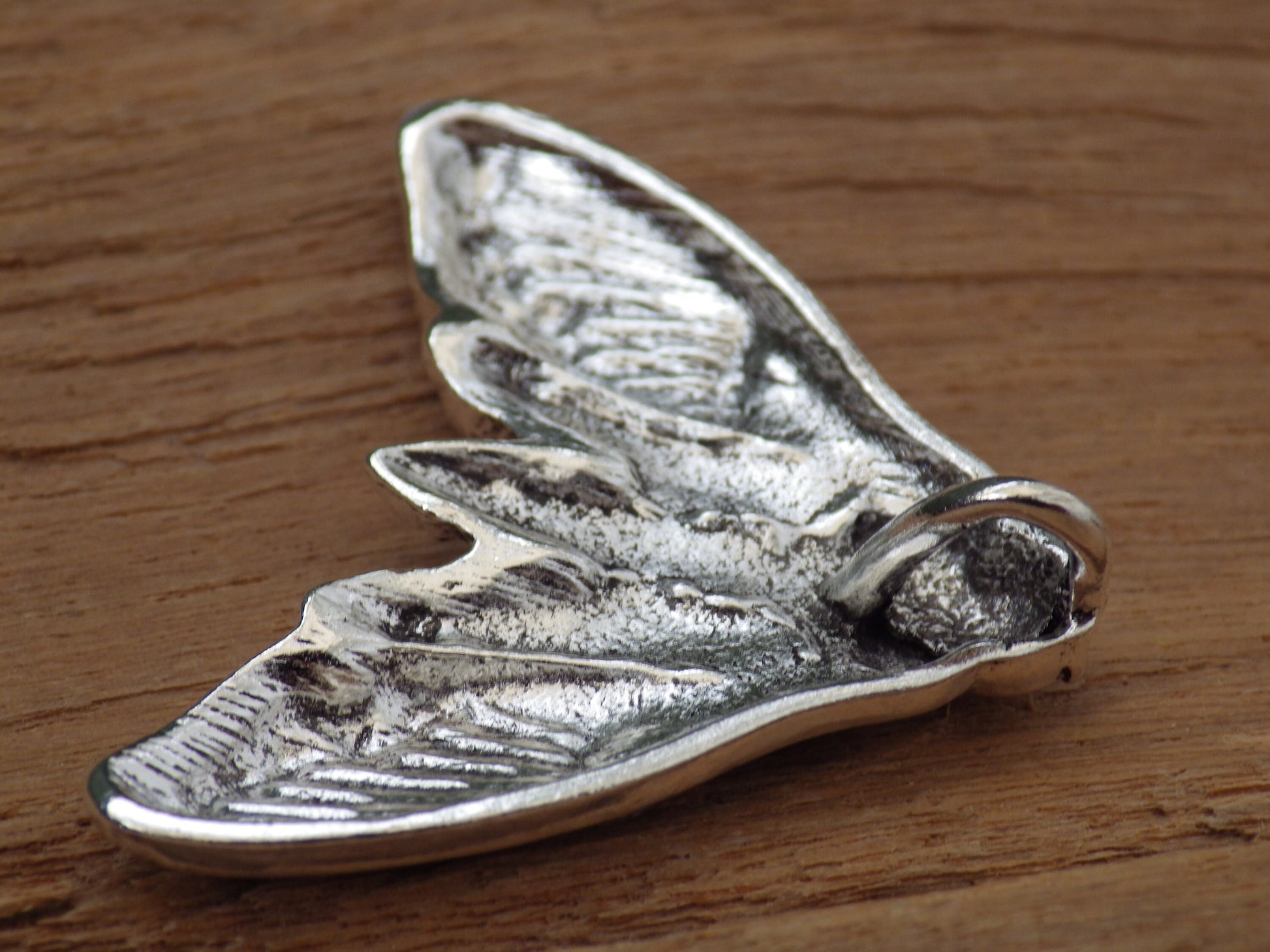 Death Head Moth Charm Pendant 42x32mm, Silver Gothic Pagan Halloween Necklace Pendant, Concealed Bail, Jewelry Making, Craft Supplies, UK