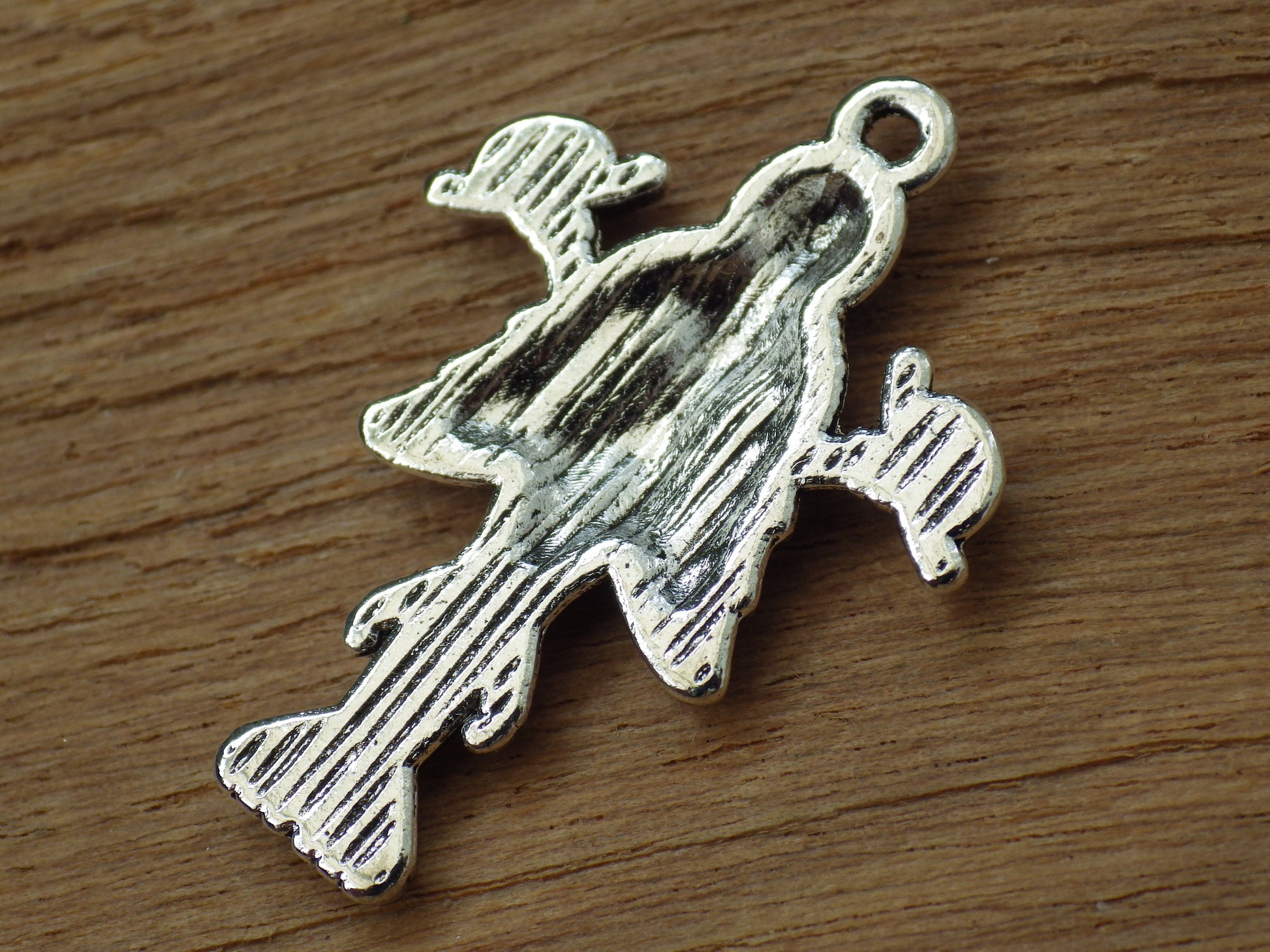 Goddess Lilith Silver Pagan Pendant 29x20mm, Wiccan Fantasy Bracelet Charm, Fairy Pendant, Jewelry Making Supplies, UK Seller