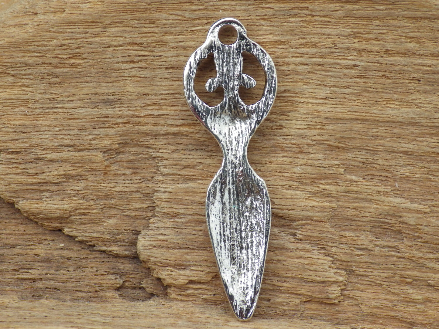 Pagan Goddess Charms Pendants, 31x10mm Silver Wiccan Charms, Fertility Goddess, Celtic Gothic Druid, Jewelry Making Supplies UK