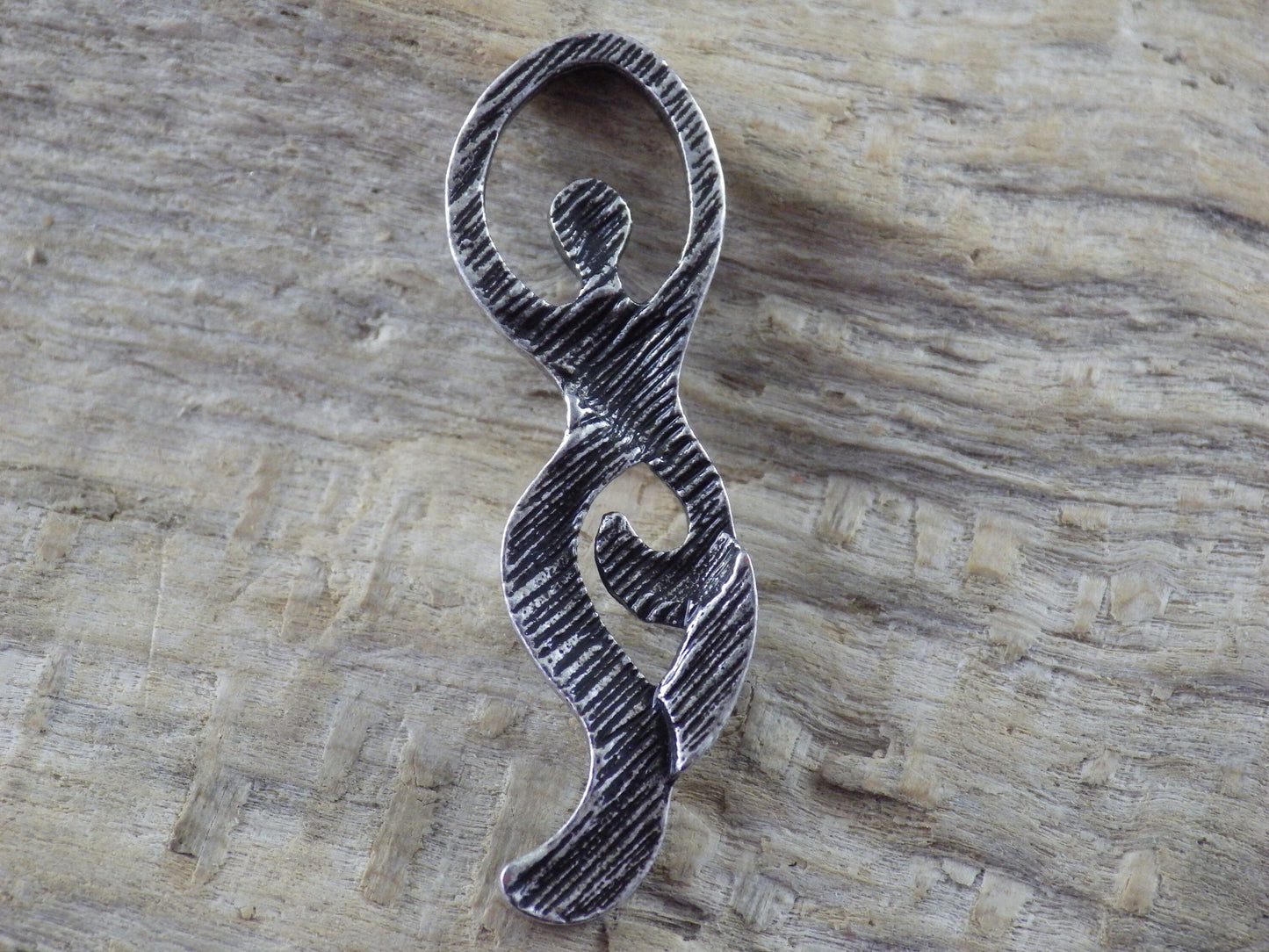 Wiccan Goddess Pendant, 35x11mm, Antique Silver Pagan Goddess Charm, Jewellery Making Supplies, UK Seller
