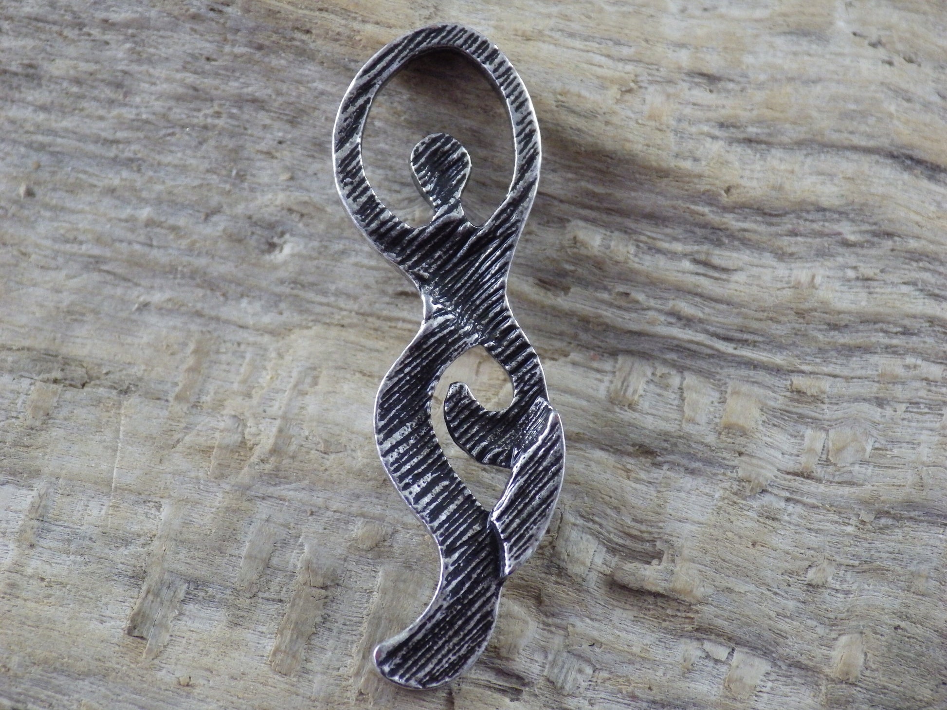 Wiccan Goddess Pendant, 35x11mm, Antique Silver Pagan Goddess Charm, Jewellery Making Supplies, UK Seller