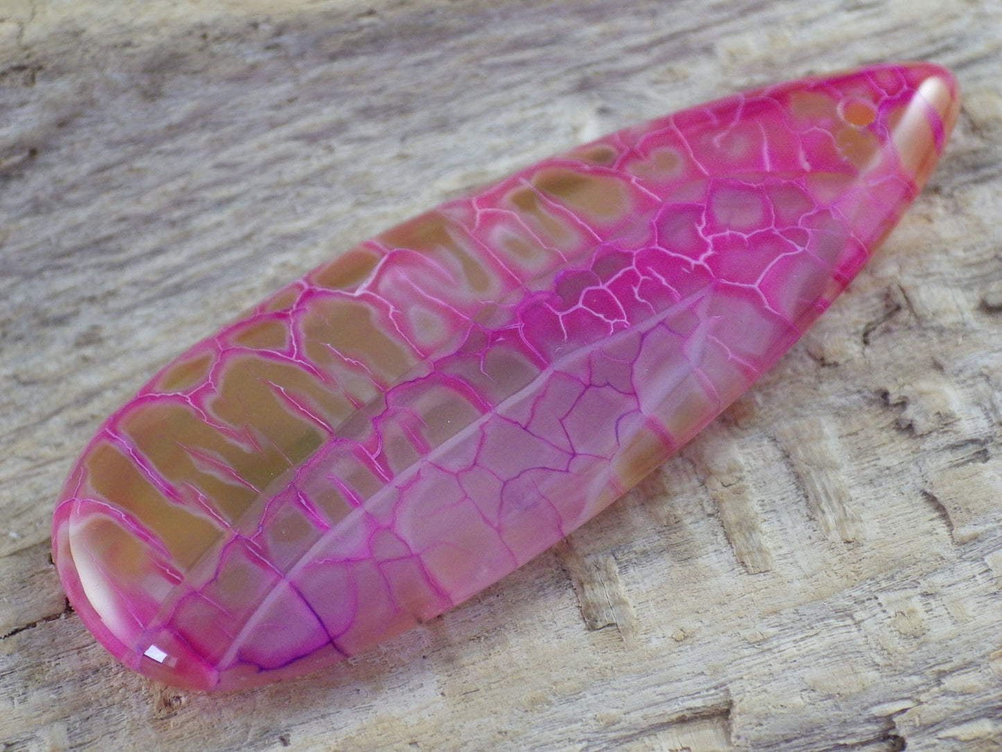 Pink Dragons Vein Agate Teardrop Pendant, 50x20mm, Semi Precious Gemstone, Loose Designers Stone, Jewellery Making Supplies L4