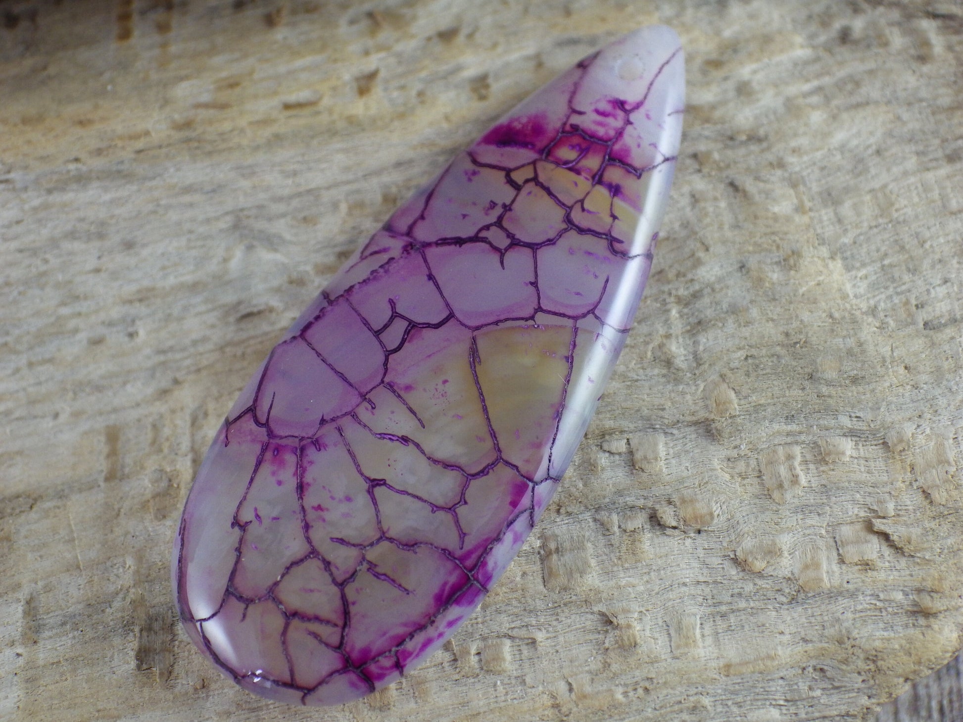 Dragons Vein Fire Agate Pendant, 50x20mm, Semi Precious Gemstone, Flat Backed Teardrop, Designers Stone, Loose Stone N7