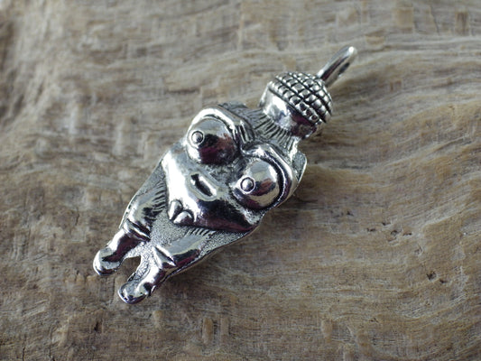 Wiccan Fertility Goddess Charm Pendant, 33x12mm, Antique Silver Pagan Goddess Charm, Jewellery Making Supplies, UK Seller